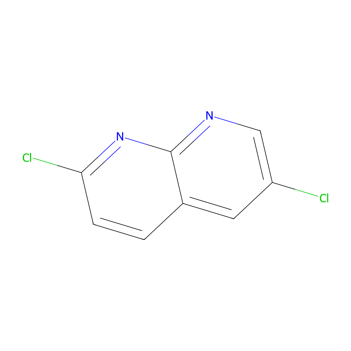 2,6-Dichloro-1,8-naphthyridine molecular structure, CAS 1260898-43-8