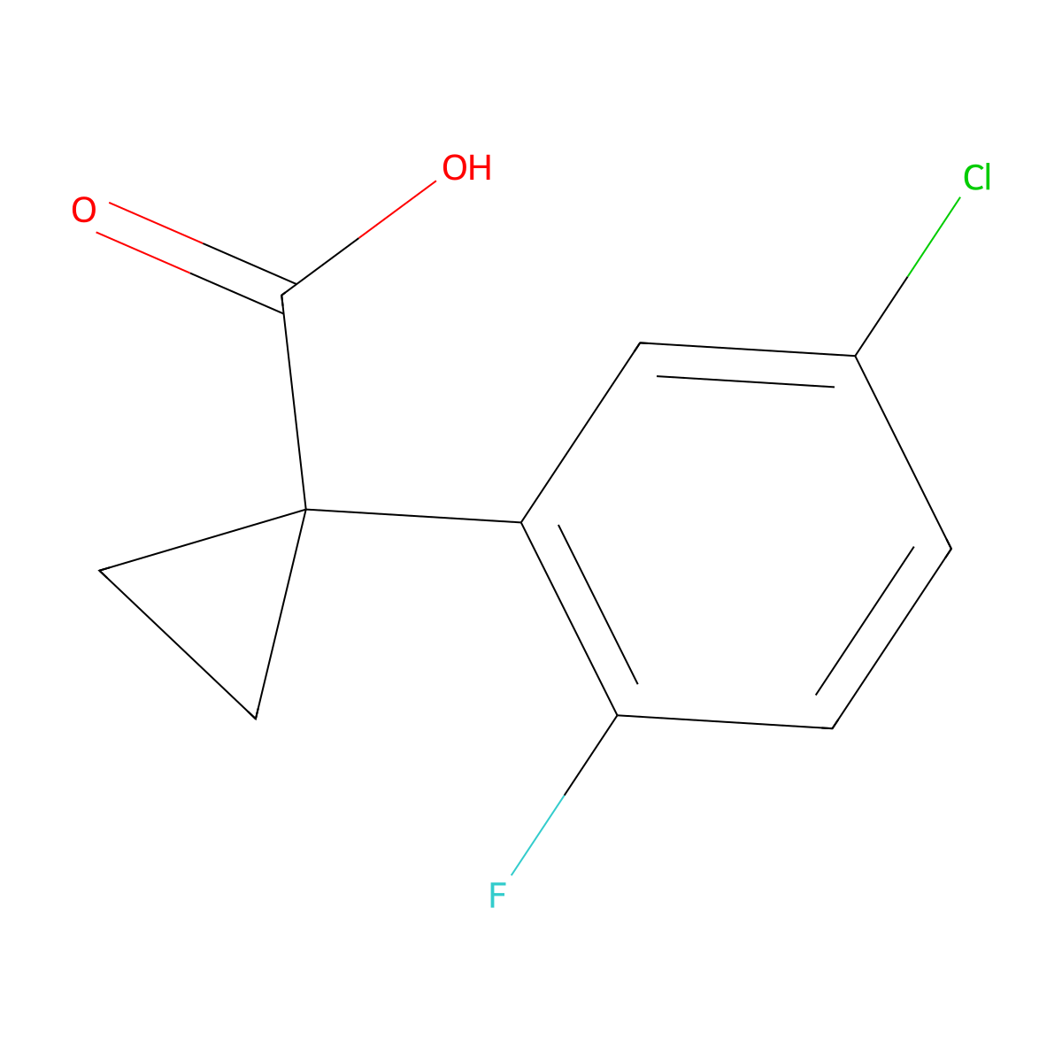 1-(5-Chloro-2-fluorophenyl)cyclopropane-1-carboxylic acid molecular structure, CAS 1260898-96-1