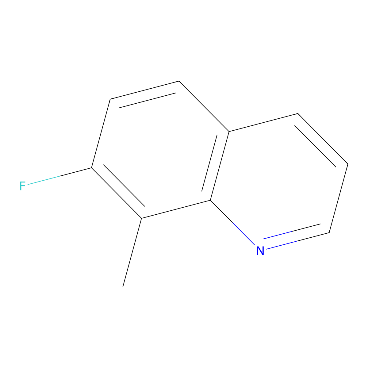 7-Fluoro-8-methylquinoline molecular structure, CAS 1260899-31-7