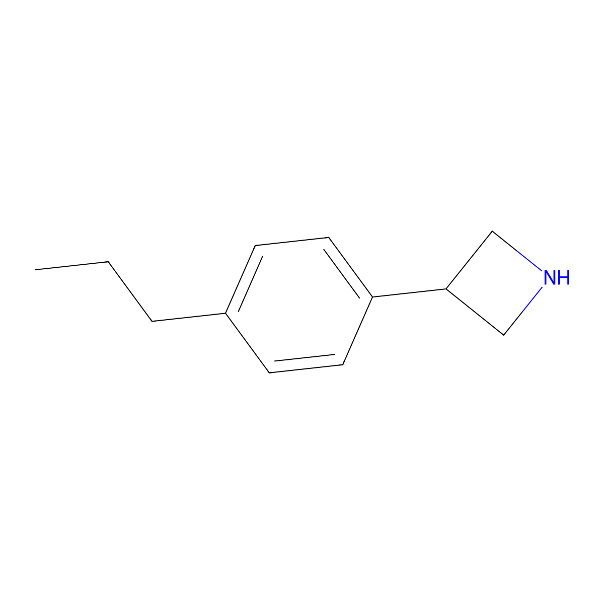 3-(4-Propylphenyl)azetidine molecular structure, CAS 1260899-33-9