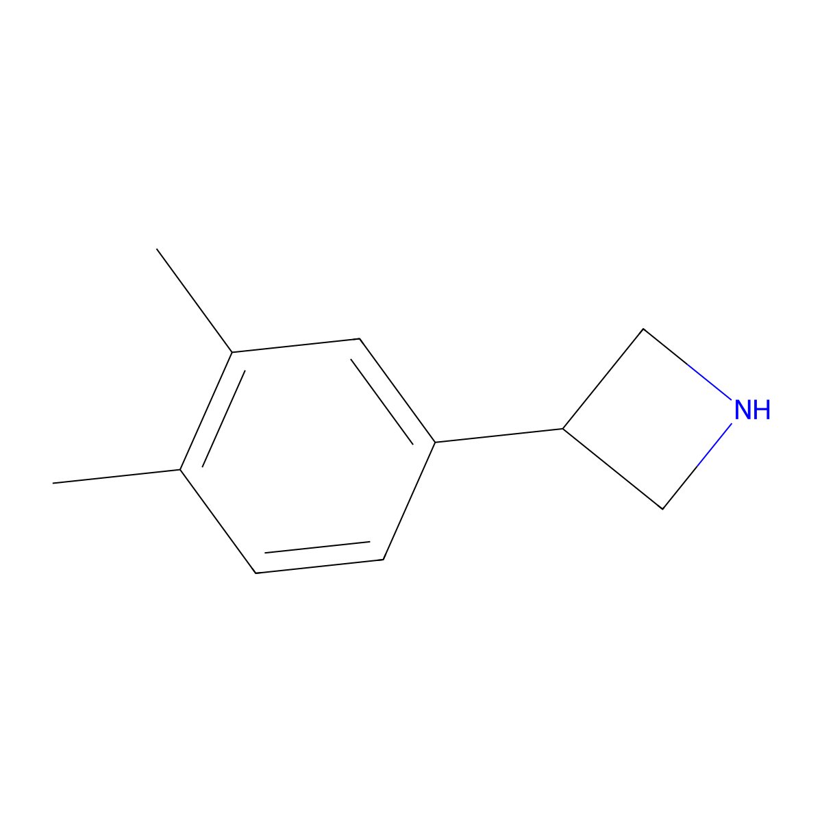 3-(3,4-Dimethylphenyl)azetidine molecular structure, CAS 1260899-39-5