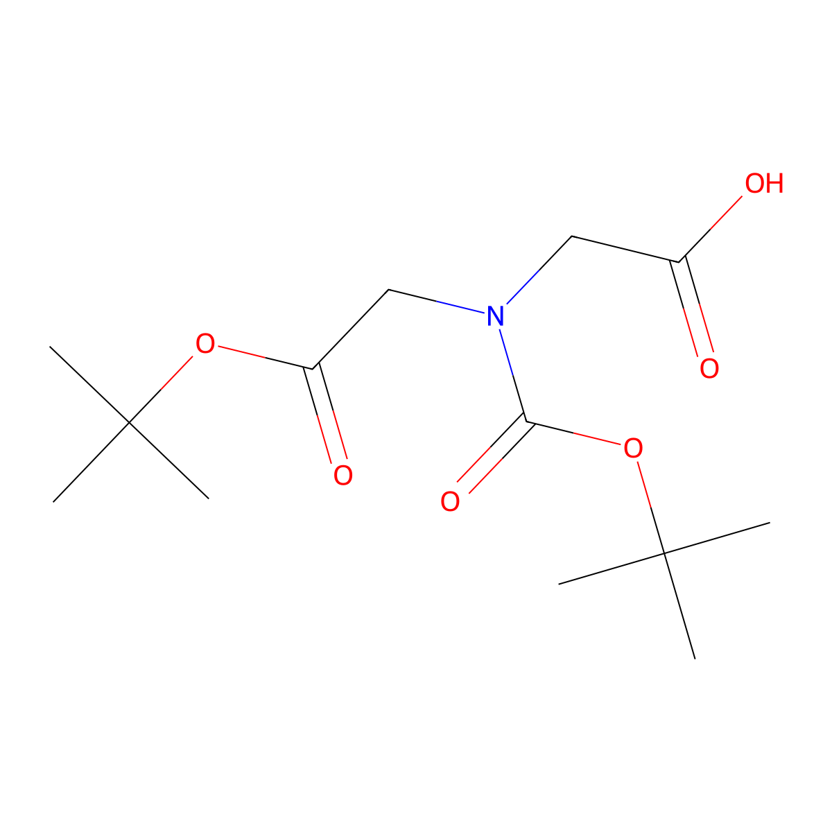 2-((2-(tert-Butoxy)-2-oxoethyl)(tert-butoxycarbonyl)amino)acetic acid molecular structure, CAS 126090-54-8
