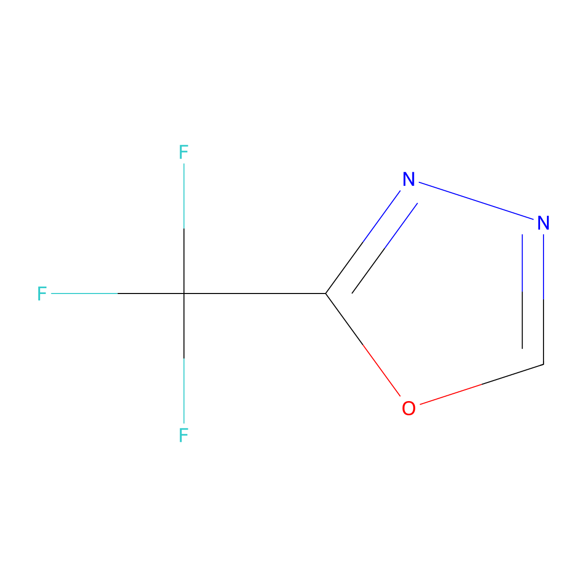 2-(Trifluoromethyl)-1,3,4-oxadiazole molecular structure, CAS 1260901-93-6