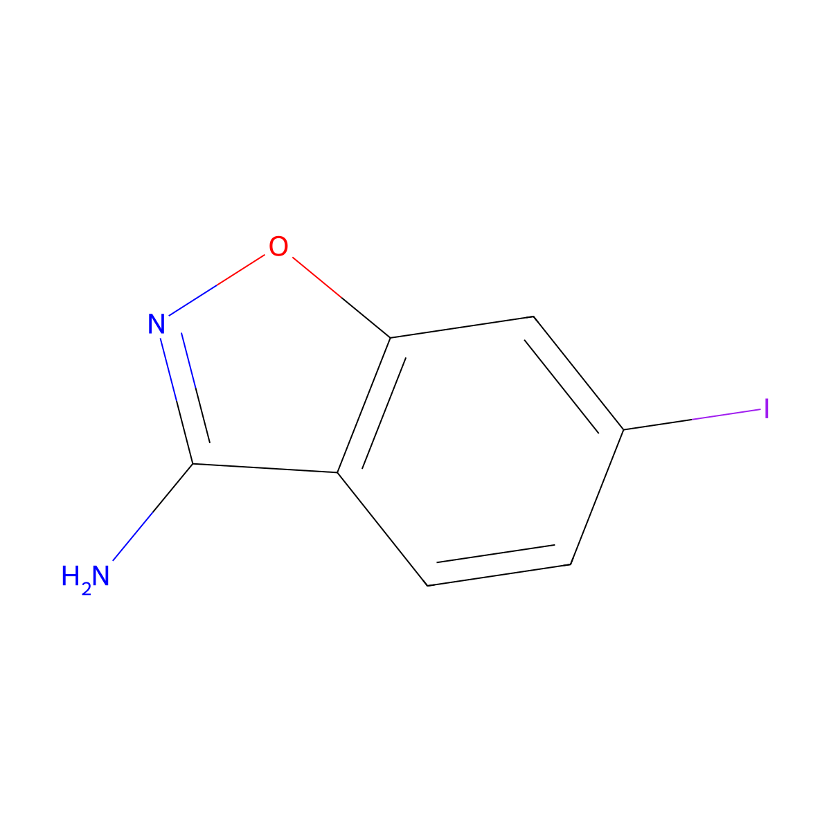 6-Iodobenzo[d]isoxazol-3-amine molecular structure, CAS 1260902-18-8