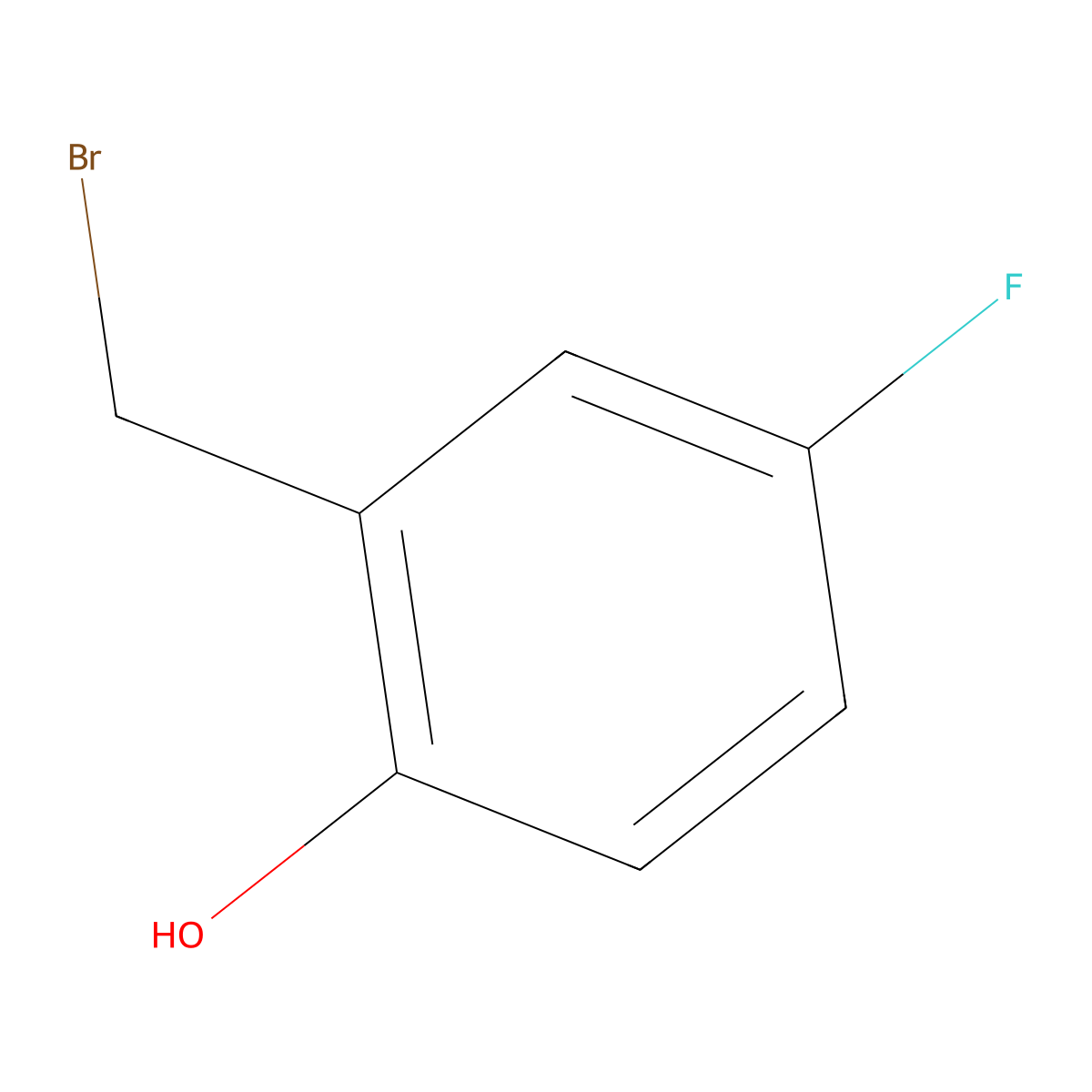 2-(Bromomethyl)-4-fluorophenol molecular structure, CAS 1260902-19-9