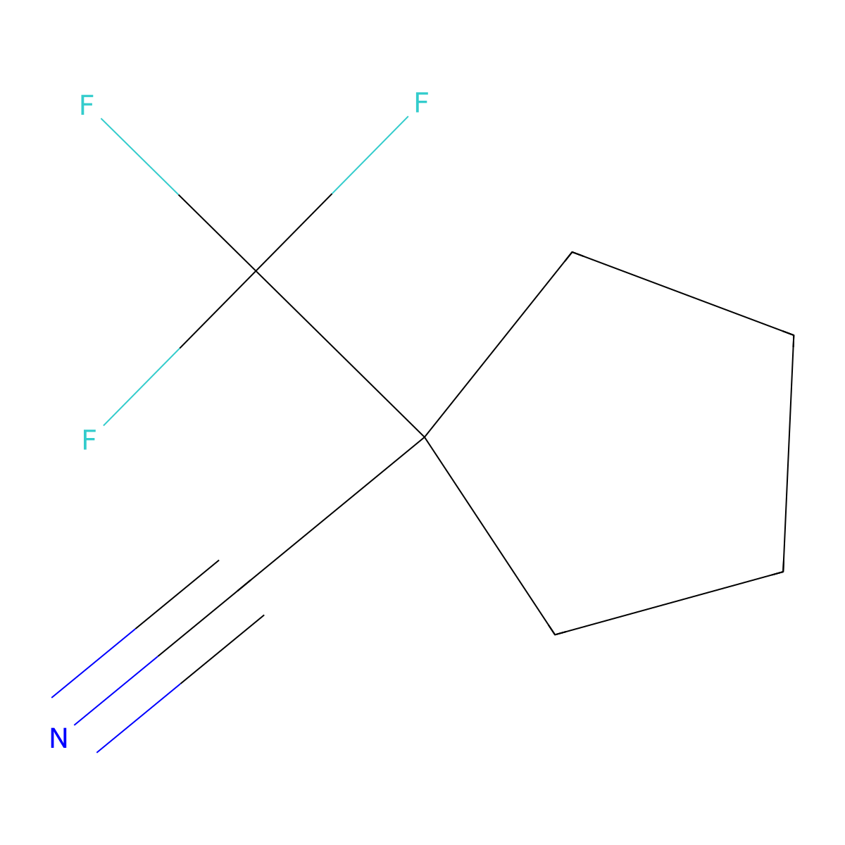 1-(Trifluoromethyl)cyclopentane-1-carbonitrile molecular structure, CAS 1260902-25-7
