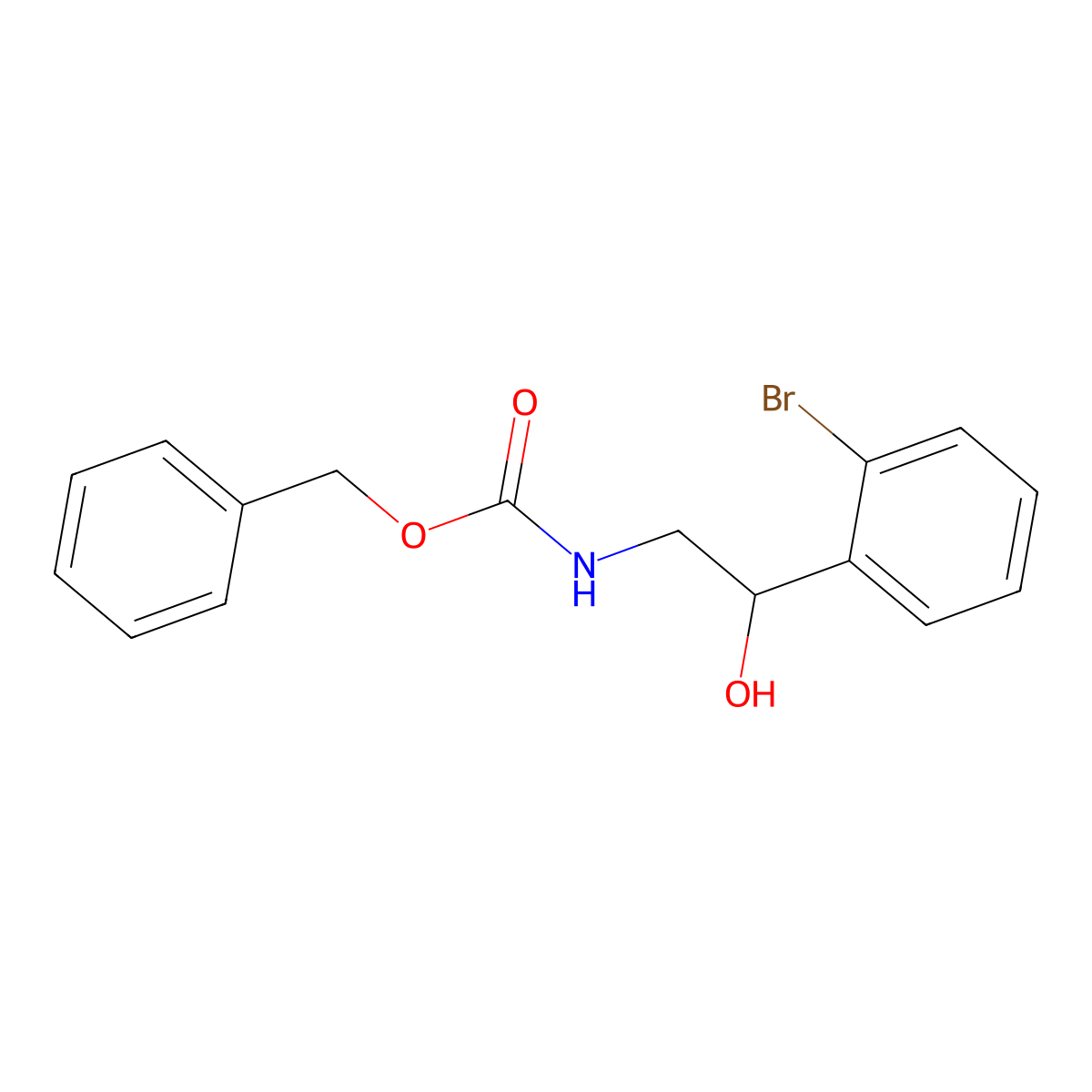 benzyl N-[2-(2-bromophenyl)-2-hydroxyethyl]carbamate molecular structure, CAS 1260902-93-9