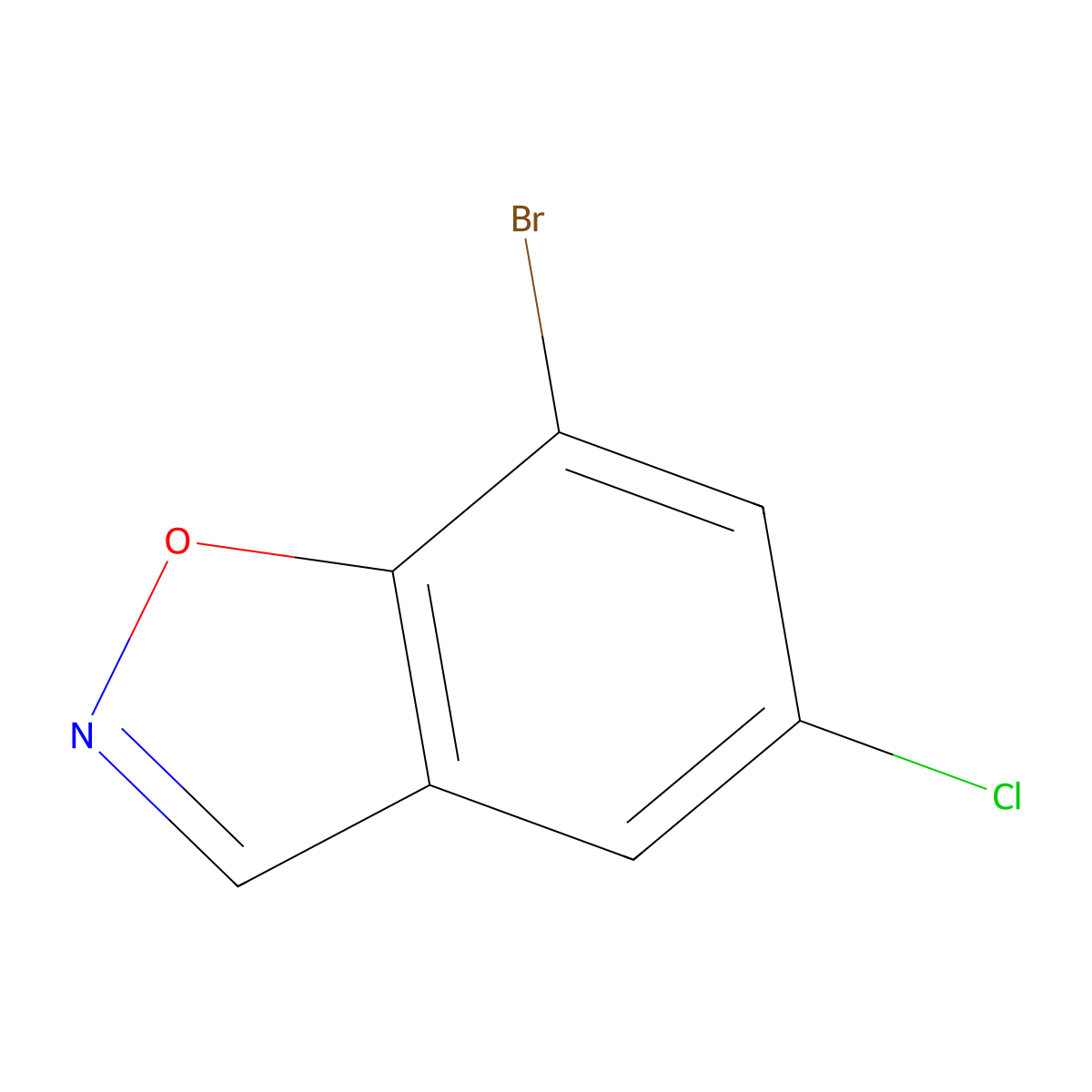 7-Bromo-5-chlorobenzo[d]isoxazole molecular structure, CAS 1260903-12-5