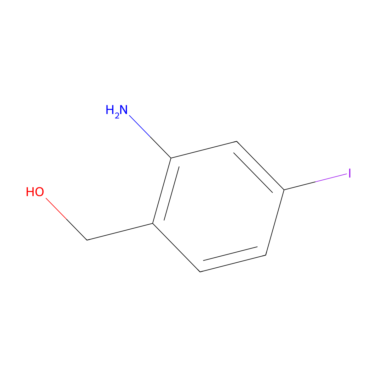 (2-Amino-4-iodophenyl)methanol molecular structure, CAS 1260903-21-6