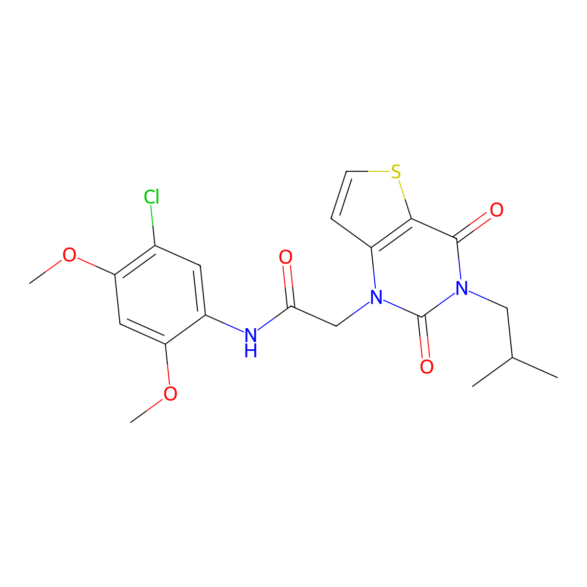 N-(5-chloro-2,4-dimethoxyphenyl)-2-[3-(2-methylpropyl)-2,4-dioxo-3,4-dihydrothieno[3,2-d]pyrimidin-1(2H)-yl]acetamide molecular structure, CAS 1260904-69-5