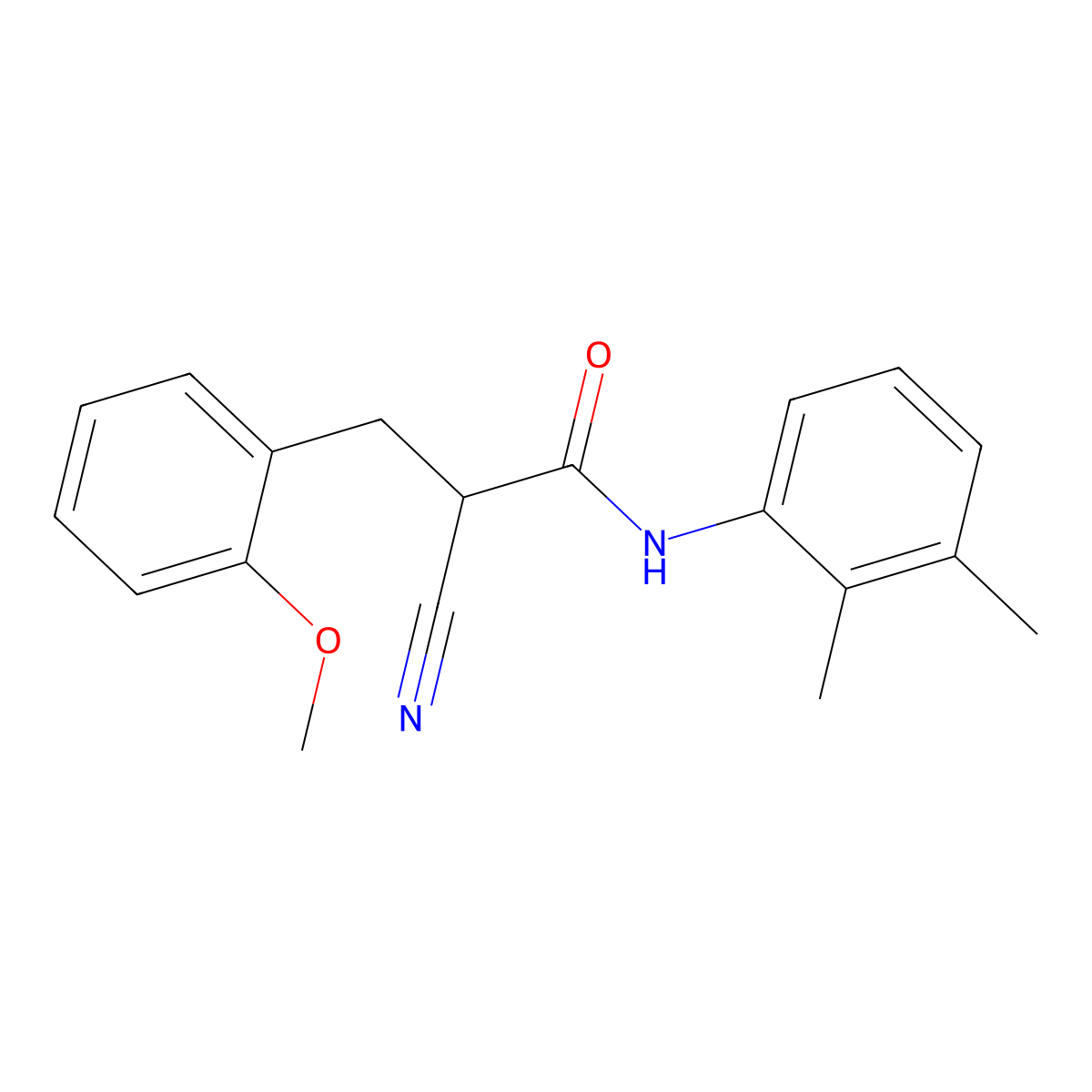 2-cyano-N-(2,3-dimethylphenyl)-3-(2-methoxyphenyl)propanamide molecular structure, CAS 1260906-24-8