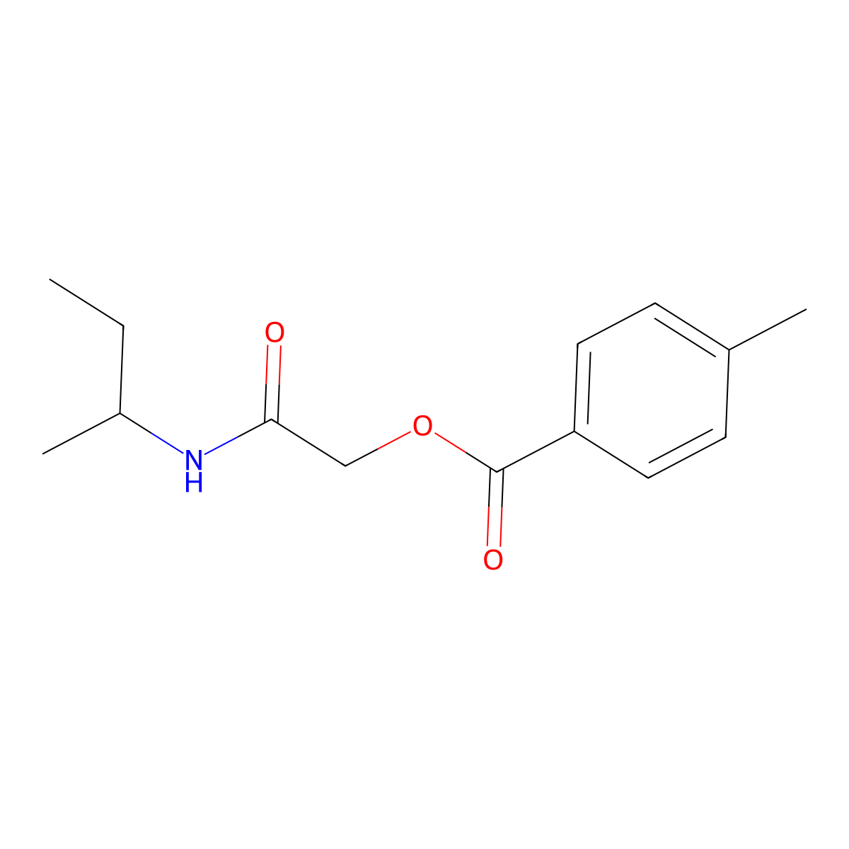 2-(Butan-2-ylamino)-2-oxoethyl 4-methylbenzoate molecular structure, CAS 1260908-80-2