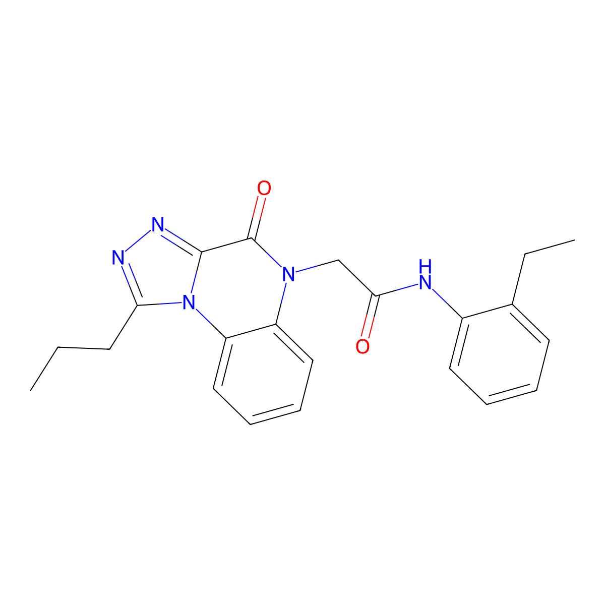 N-(2-ethylphenyl)-2-(4-oxo-1-propyl[1,2,4]triazolo[4,3-a]quinoxalin-5(4H)-yl)acetamide molecular structure, CAS 1260909-19-0