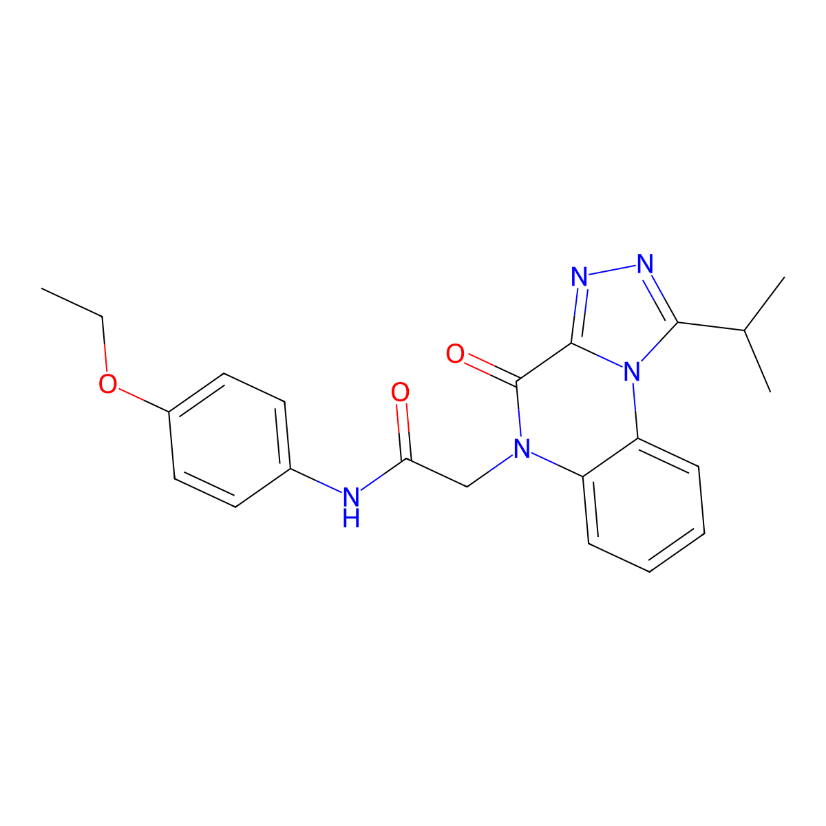 N-(4-ethoxyphenyl)-2-(1-isopropyl-4-oxo-[1,2,4]triazolo[4,3-a]quinoxalin-5(4H)-yl)acetamide molecular structure, CAS 1260911-29-2