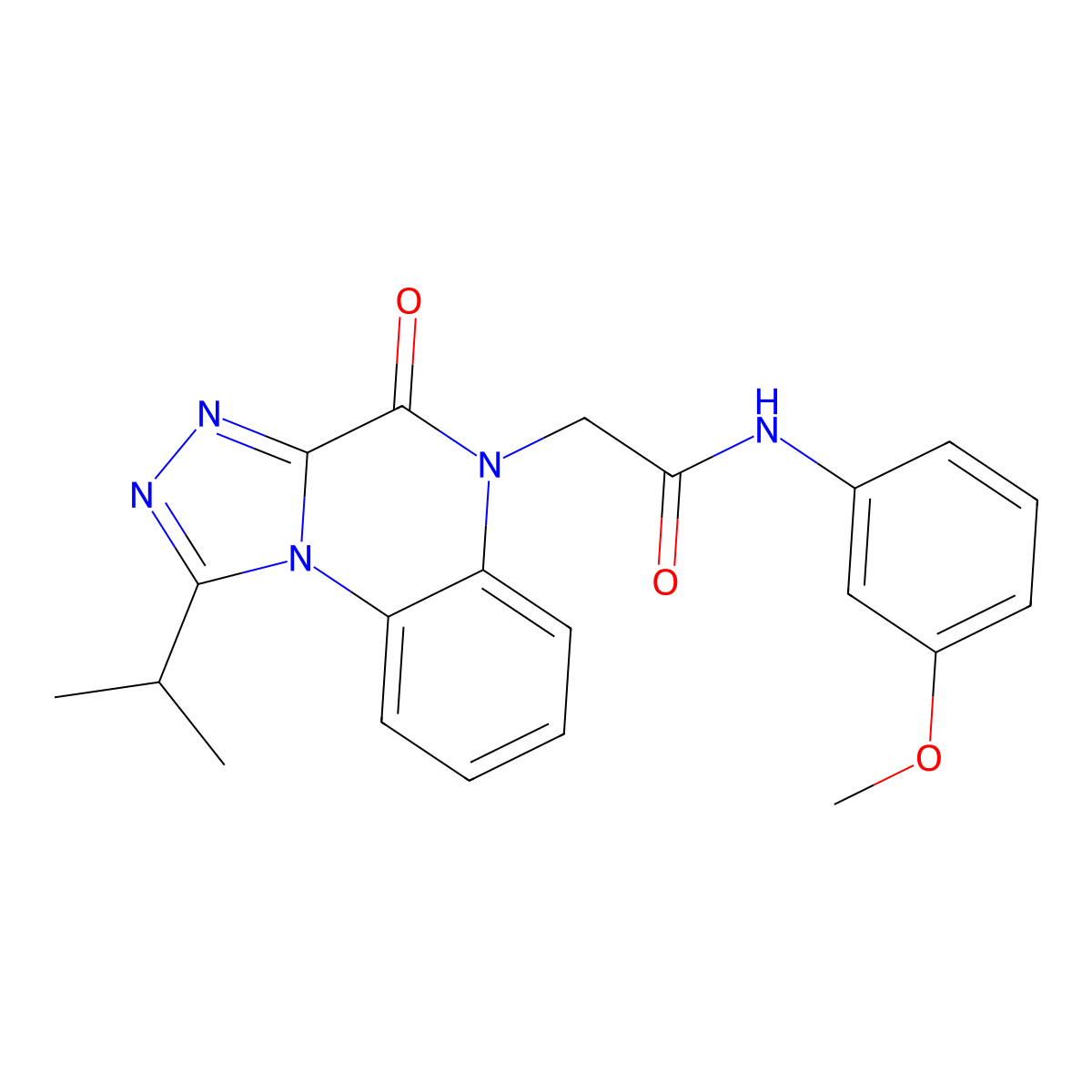 2-(1-isopropyl-4-oxo-[1,2,4]triazolo[4,3-a]quinoxalin-5(4H)-yl)-N-(3-methoxyphenyl)acetamide molecular structure, CAS 1260912-23-9