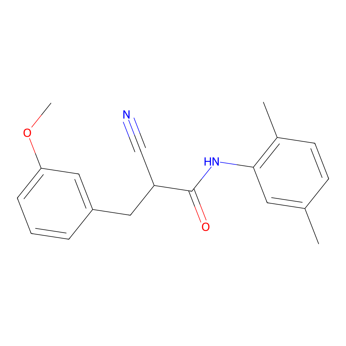 2-cyano-N-(2,5-dimethylphenyl)-3-(3-methoxyphenyl)propanamide molecular structure, CAS 1260912-64-8