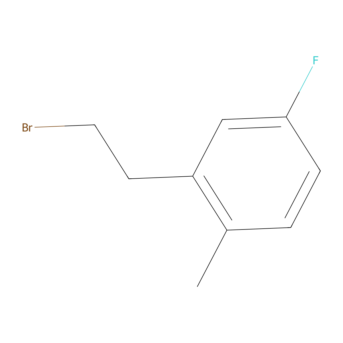 2-(2-Bromoethyl)-4-fluoro-1-methylbenzene molecular structure, CAS 1260913-27-6