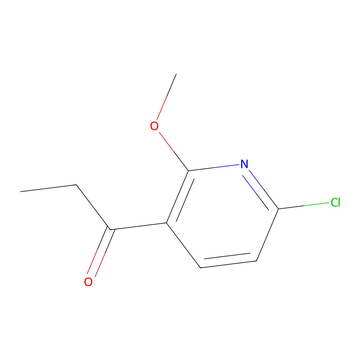 1-(6-Chloro-2-methoxypyridin-3-YL)propan-1-one molecular structure, CAS 1260913-28-7