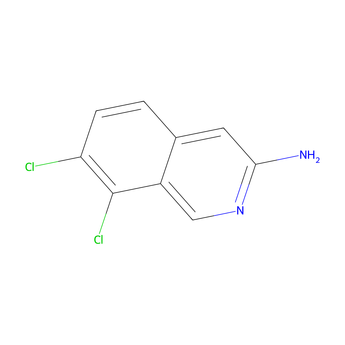 7,8-Dichloro-3-isoquinolinamine molecular structure, CAS 1260913-40-3