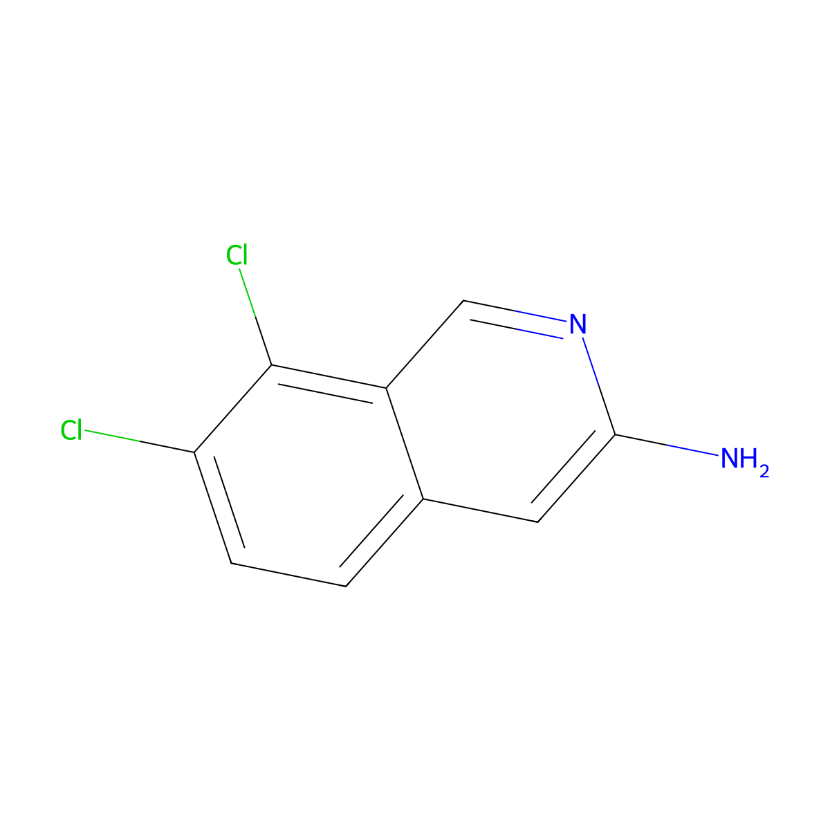 7,8-Dichloro-3-isoquinolinamine molecular structure, CAS 1260913-40-3