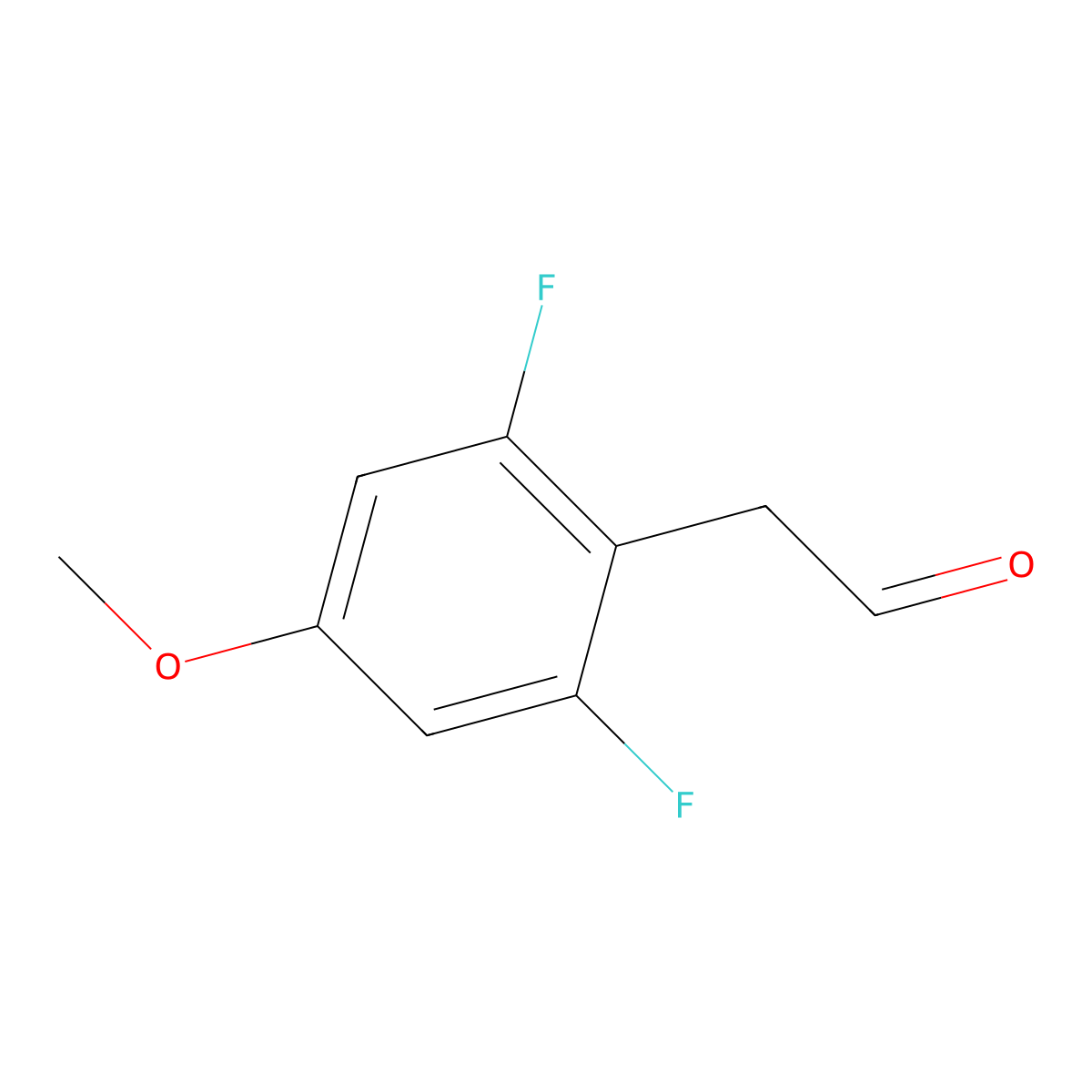 2-(2,6-Difluoro-4-methoxyphenyl)acetaldehyde molecular structure, CAS 1260913-45-8