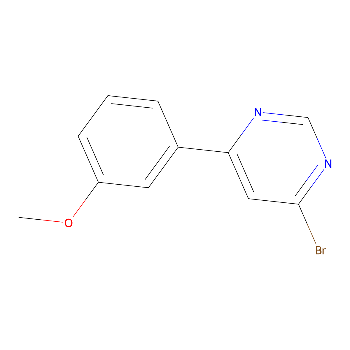 4-Bromo-6-(3-methoxyphenyl)pyrimidine molecular structure, CAS 1260913-58-3