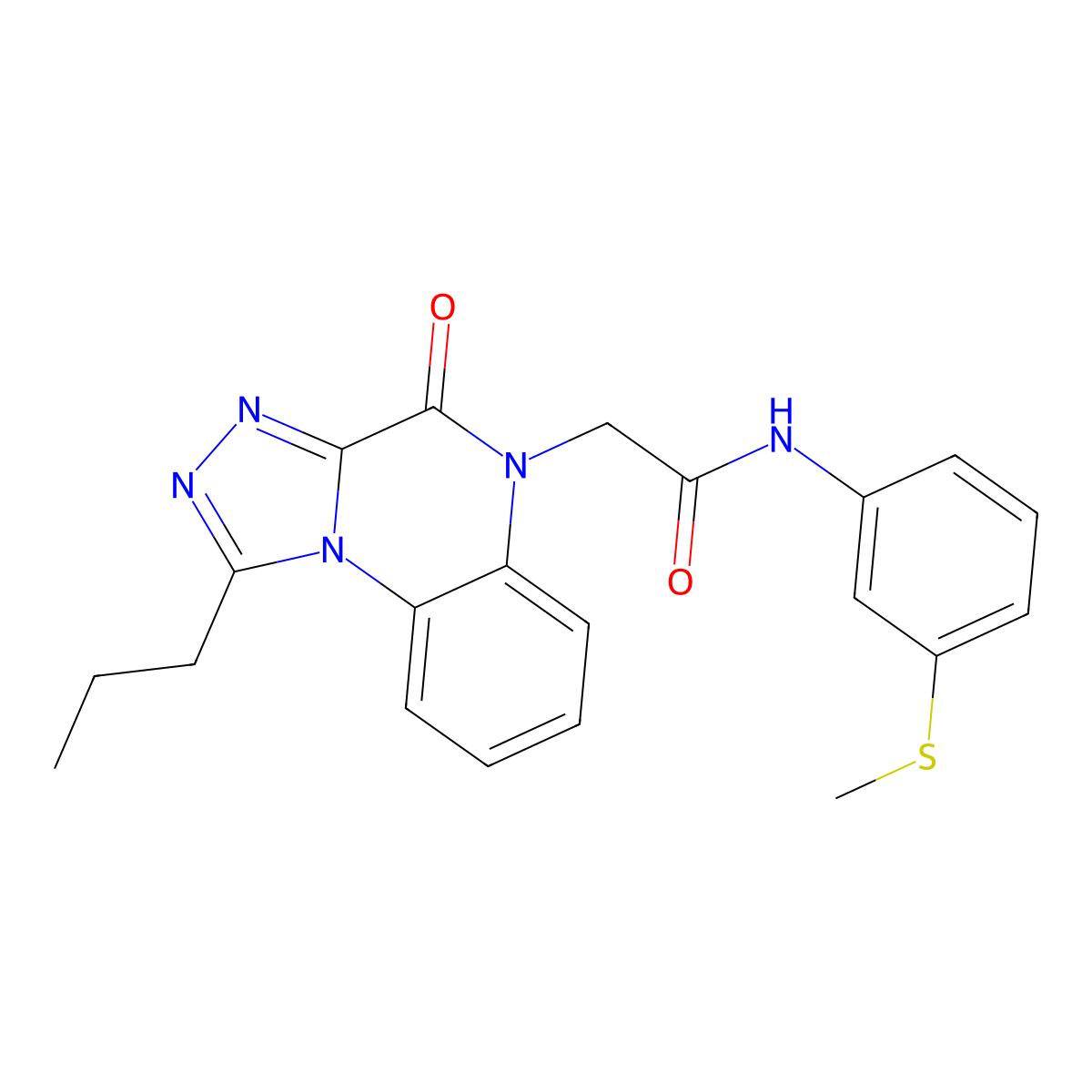 N-(3-(methylthio)phenyl)-2-(4-oxo-1-propyl-[1,2,4]triazolo[4,3-a]quinoxalin-5(4H)-yl)acetamide molecular structure, CAS 1260914-84-8