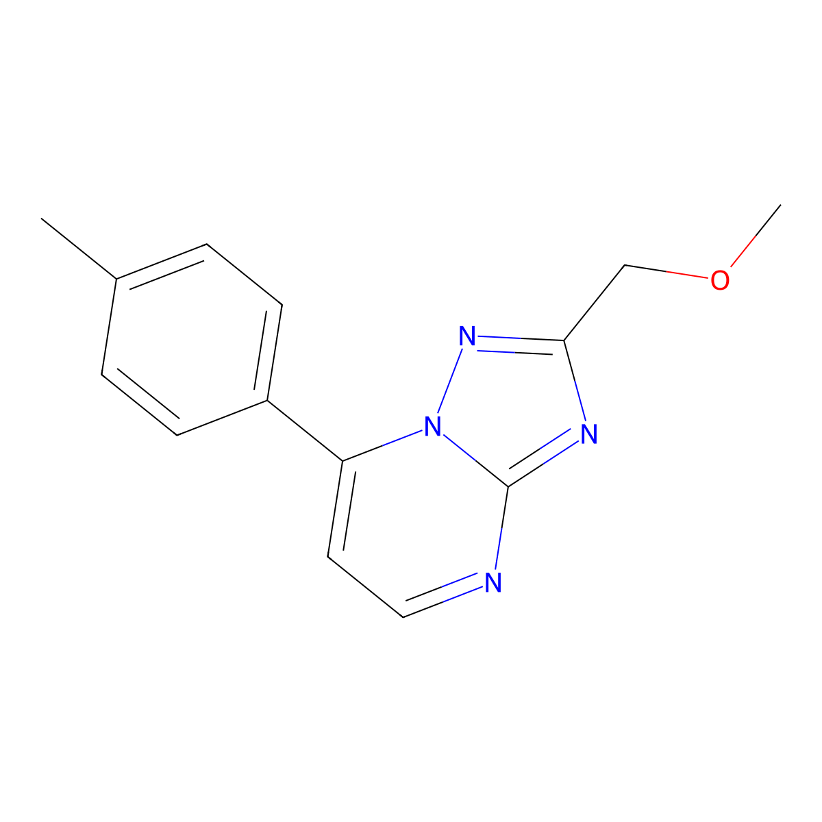 2-(Methoxymethyl)-7-(4-methylphenyl)[1,2,4]triazolo[1,5-a]pyrimidine molecular structure, CAS 1260915-16-9