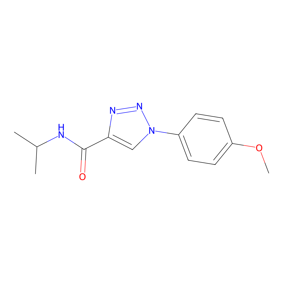 1-(4-methoxyphenyl)-N-(propan-2-yl)-1H-1,2,3-triazole-4-carboxamide molecular structure, CAS 1260915-73-8