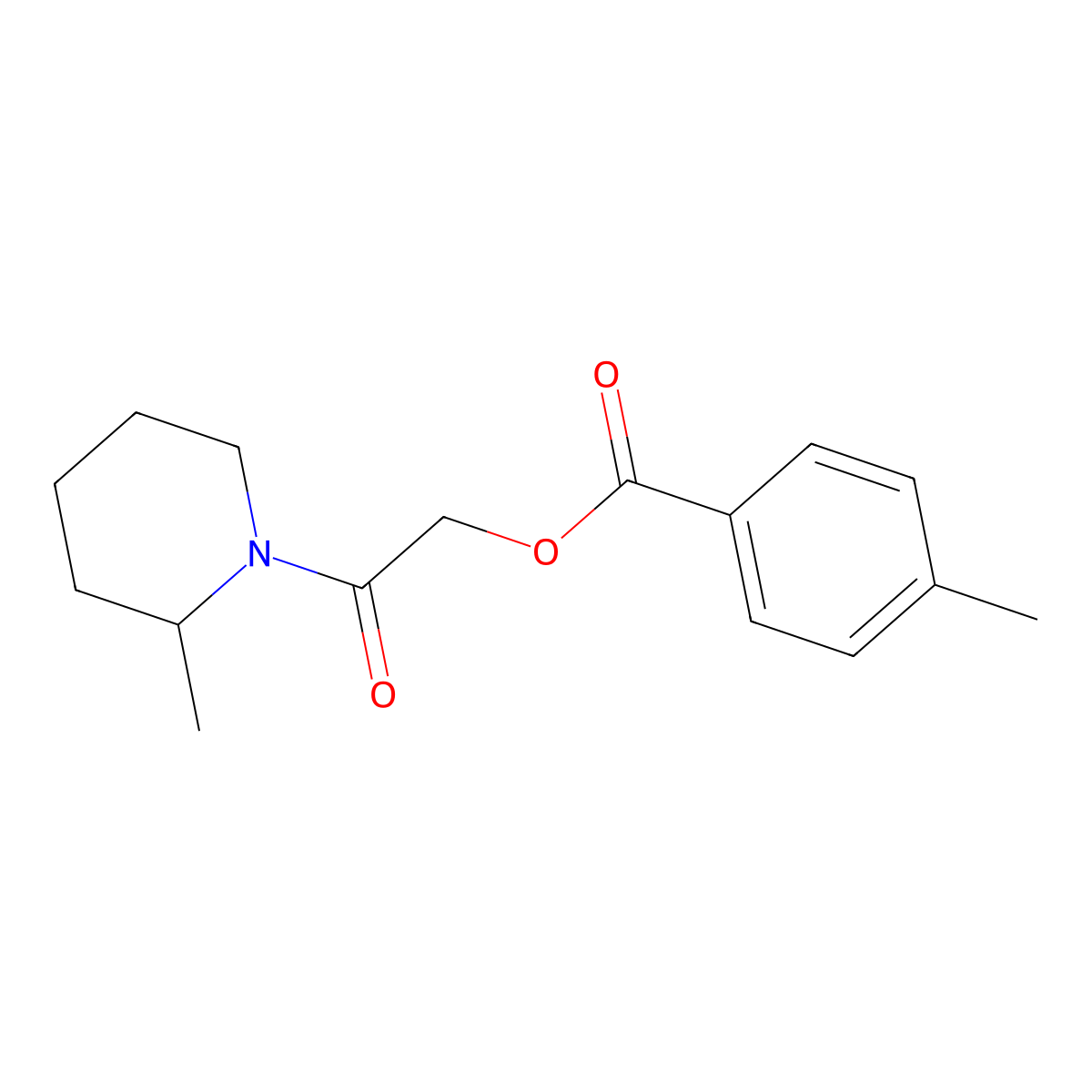 2-(2-Methylpiperidin-1-yl)-2-oxoethyl 4-methylbenzoate molecular structure, CAS 1260915-91-0