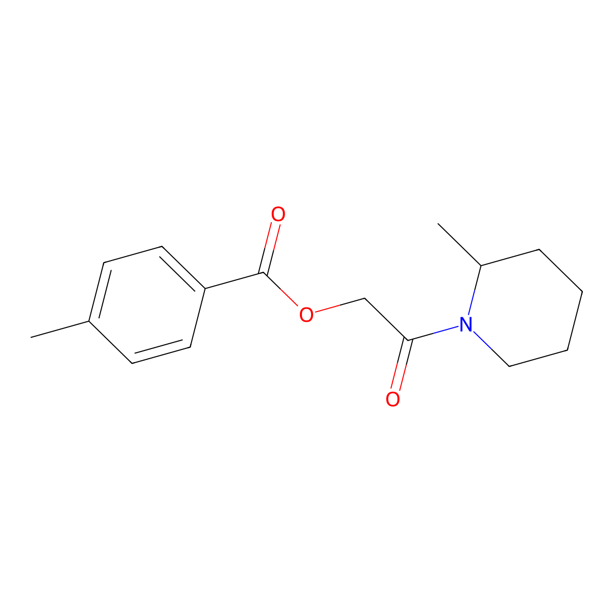 2-(2-Methylpiperidin-1-yl)-2-oxoethyl 4-methylbenzoate molecular structure, CAS 1260915-91-0