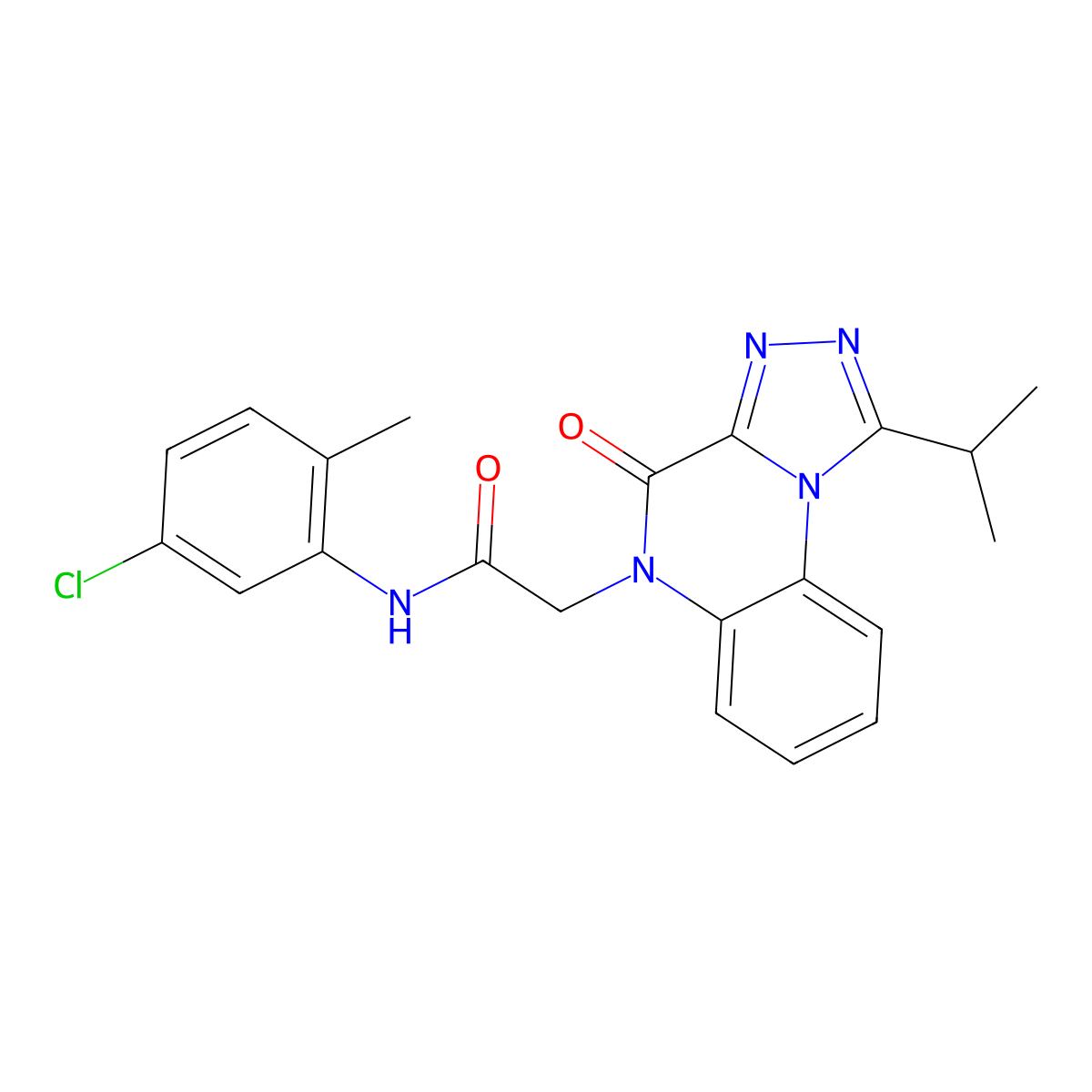 N-(5-chloro-2-methylphenyl)-2-(1-isopropyl-4-oxo-[1,2,4]triazolo[4,3-a]quinoxalin-5(4H)-yl)acetamide molecular structure, CAS 1260917-47-2