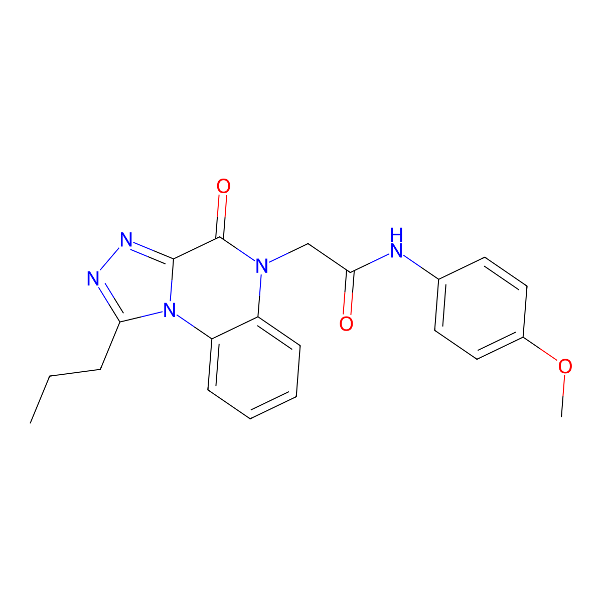N-(4-methoxyphenyl)-2-(4-oxo-1-propyl[1,2,4]triazolo[4,3-a]quinoxalin-5(4H)-yl)acetamide molecular structure, CAS 1260918-01-1
