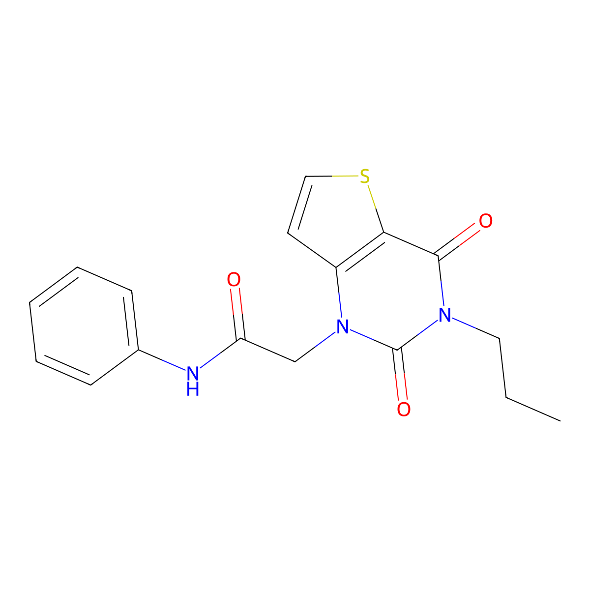 2-(2,4-dioxo-3-propyl-3,4-dihydrothieno[3,2-d]pyrimidin-1(2H)-yl)-N-phenylacetamide molecular structure, CAS 1260918-72-6