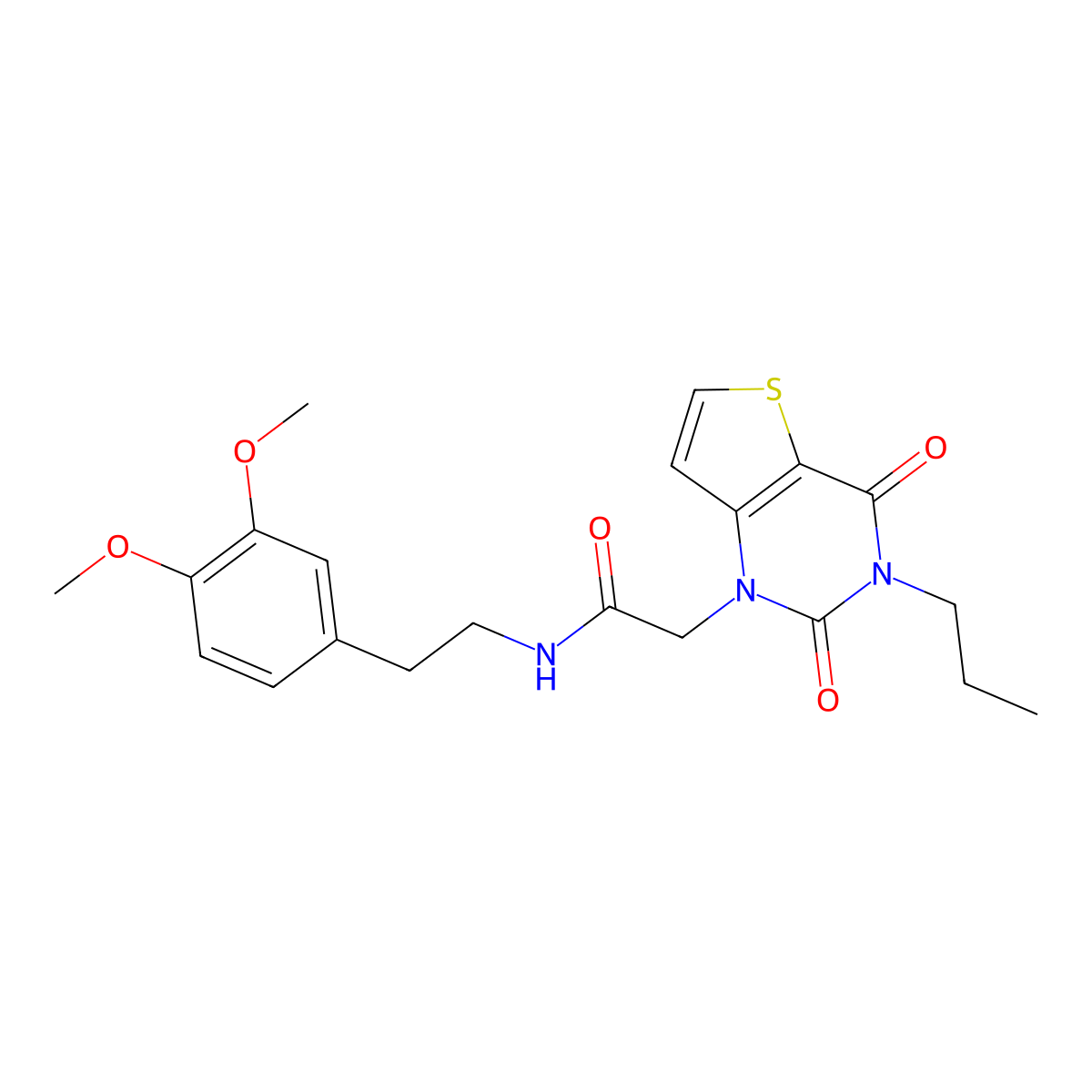 N-[2-(3,4-dimethoxyphenyl)ethyl]-2-(2,4-dioxo-3-propyl-3,4-dihydrothieno[3,2-d]pyrimidin-1(2H)-yl)acetamide molecular structure, CAS 1260918-78-2