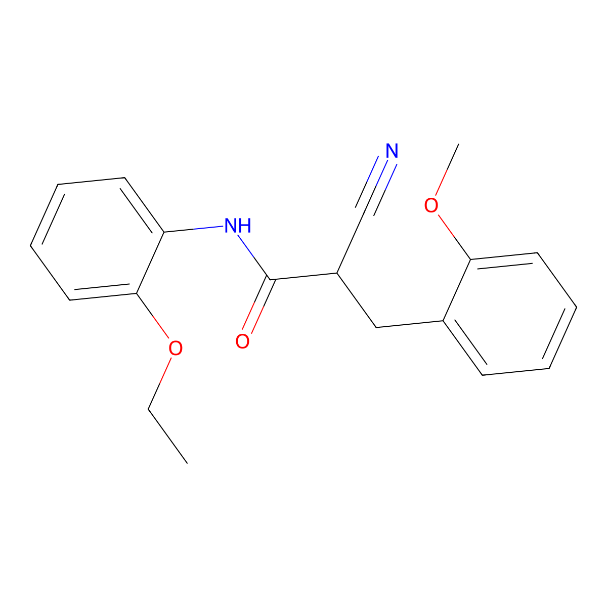 2-cyano-N-(2-ethoxyphenyl)-3-(2-methoxyphenyl)propanamide molecular structure, CAS 1260922-09-5