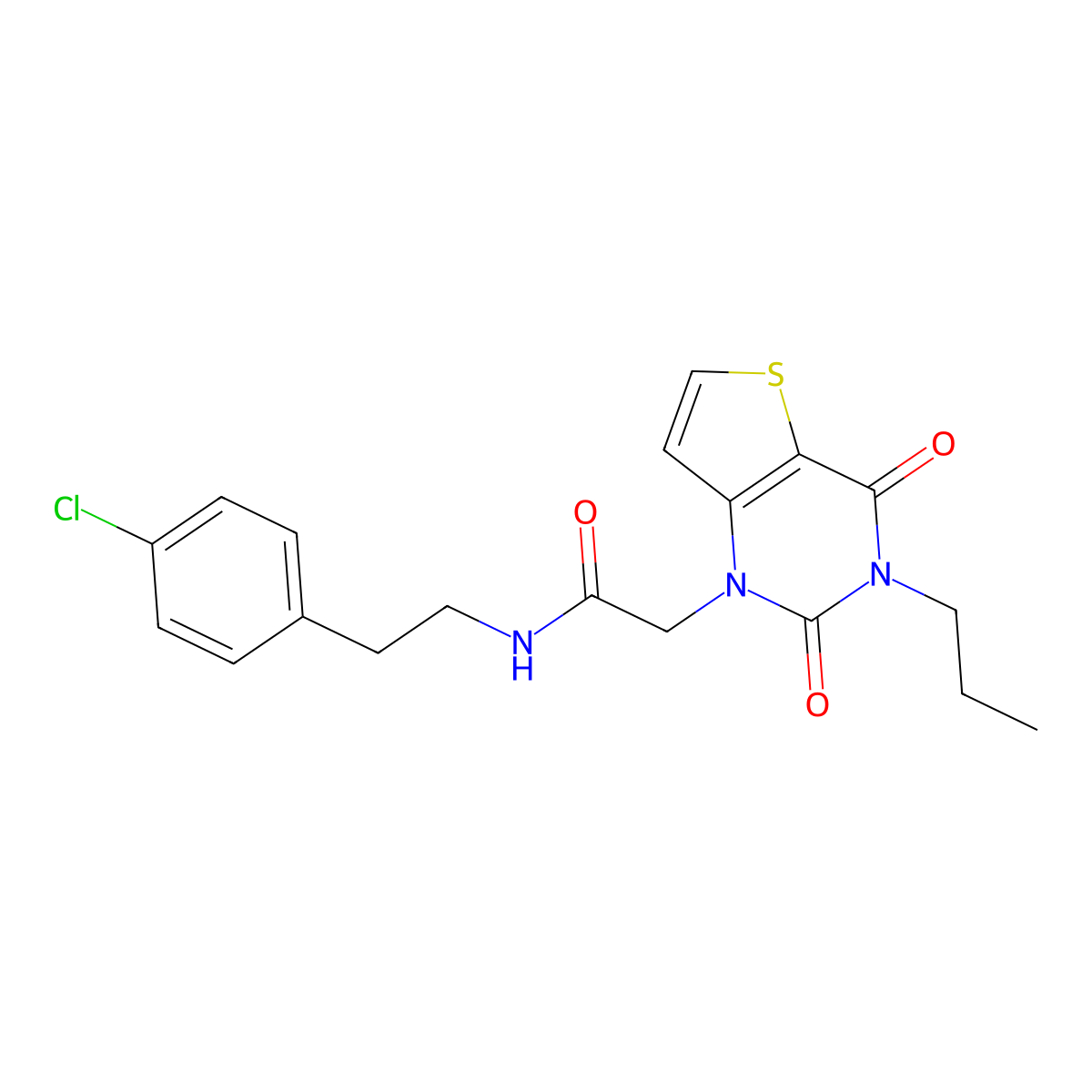 N-[2-(4-chlorophenyl)ethyl]-2-(2,4-dioxo-3-propyl-3,4-dihydrothieno[3,2-d]pyrimidin-1(2H)-yl)acetamide molecular structure, CAS 1260923-09-8