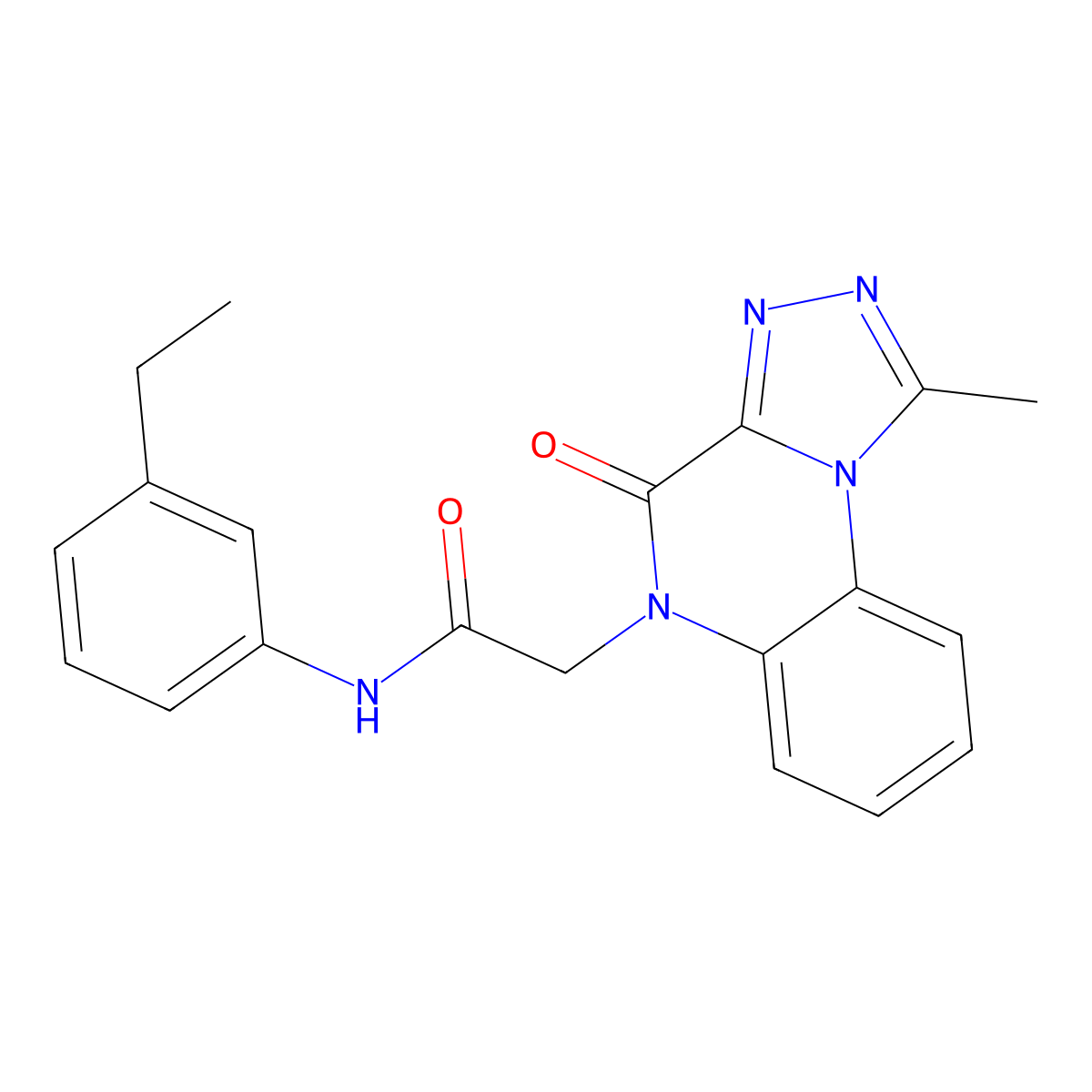 N-(3-ethylphenyl)-2-(1-methyl-4-oxo[1,2,4]triazolo[4,3-a]quinoxalin-5(4H)-yl)acetamide molecular structure, CAS 1260926-86-0