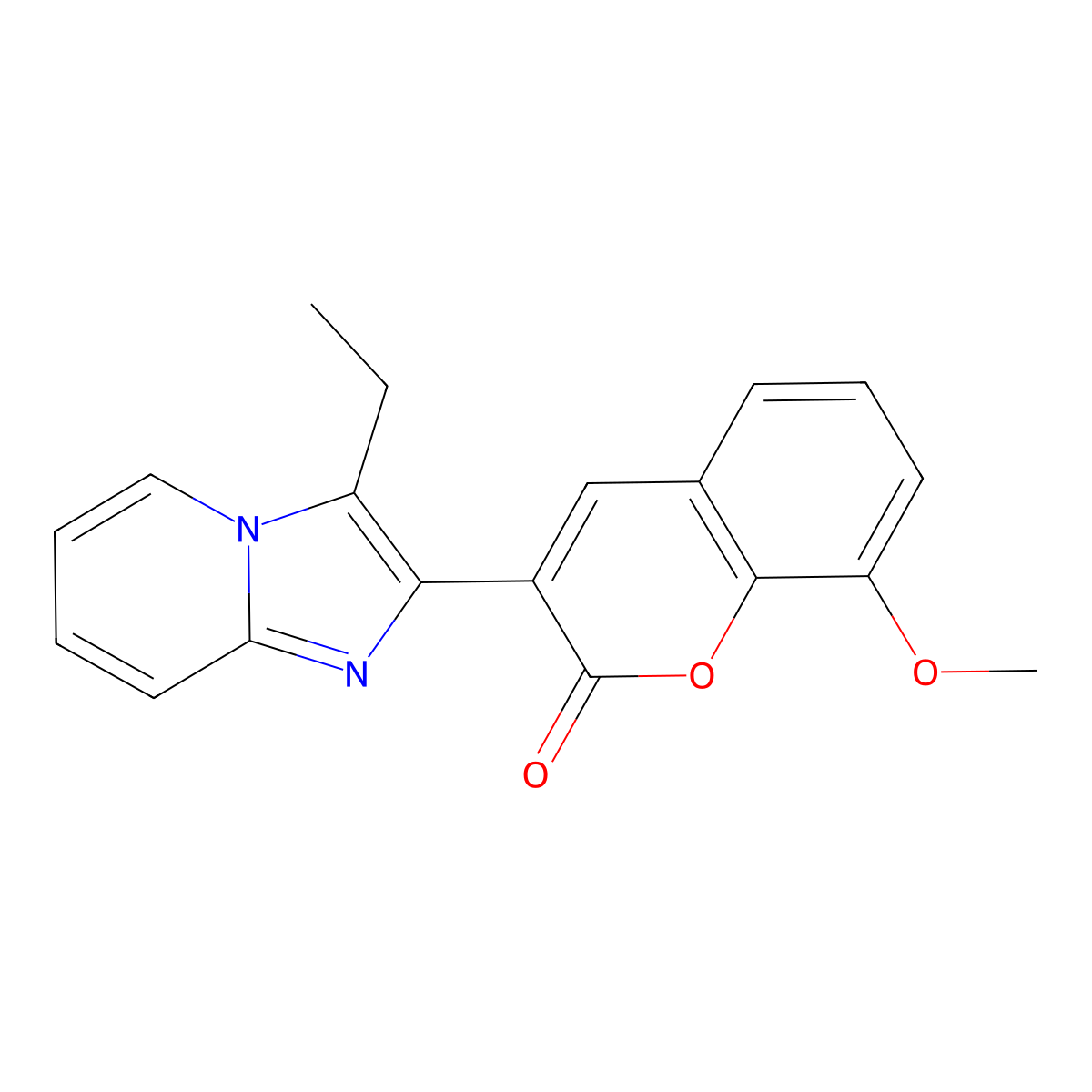 3-(3-ethylimidazo[1,2-a]pyridin-2-yl)-8-methoxy-2H-chromen-2-one molecular structure, CAS 1260929-34-7