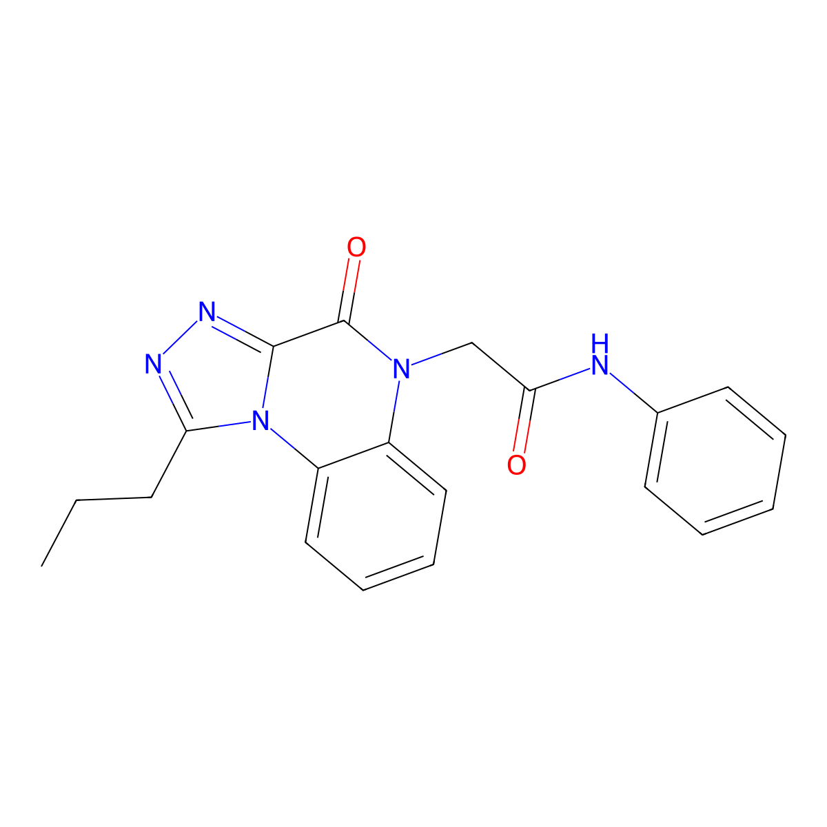 2-(4-oxo-1-propyl[1,2,4]triazolo[4,3-a]quinoxalin-5(4H)-yl)-N-phenylacetamide molecular structure, CAS 1260931-26-7