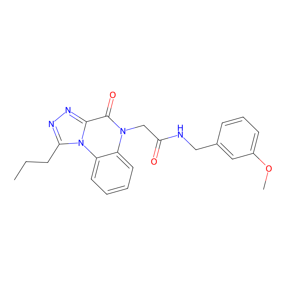 N-(3-methoxybenzyl)-2-(4-oxo-1-propyl[1,2,4]triazolo[4,3-a]quinoxalin-5(4H)-yl)acetamide molecular structure, CAS 1260934-86-8