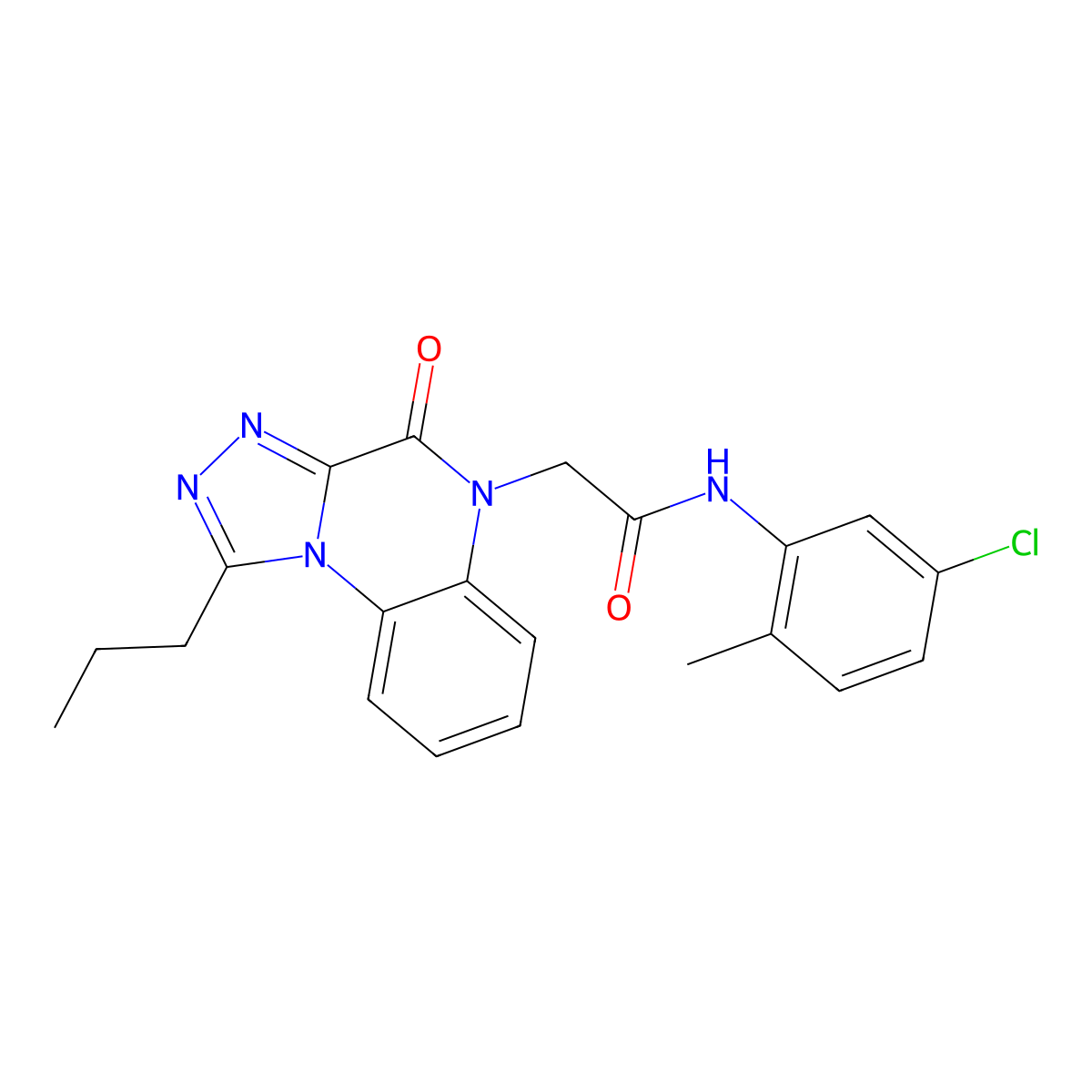 N-(5-chloro-2-methylphenyl)-2-(4-oxo-1-propyl[1,2,4]triazolo[4,3-a]quinoxalin-5(4H)-yl)acetamide molecular structure, CAS 1260935-82-7