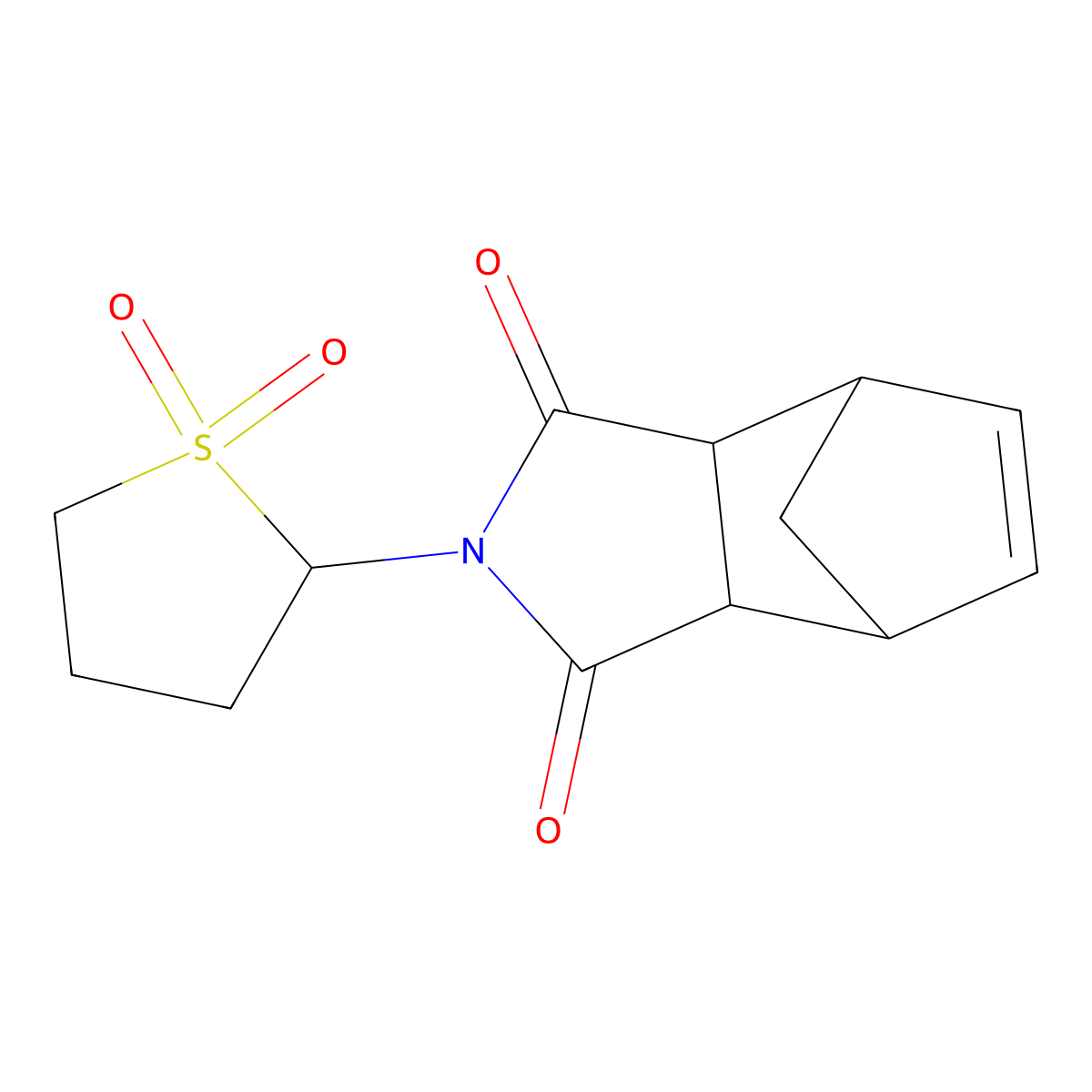 (3aR,7aS)-2-(1,1-dioxidotetrahydrothiophen-2-yl)-3a,4,7,7a-tetrahydro-1H-4,7-methanoisoindole-1,3(2H)-dione molecular structure, CAS 1260936-61-5