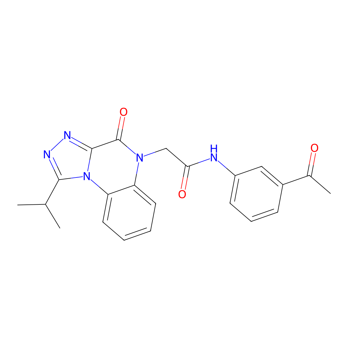 N-(3-acetylphenyl)-2-(1-isopropyl-4-oxo-[1,2,4]triazolo[4,3-a]quinoxalin-5(4H)-yl)acetamide molecular structure, CAS 1260936-74-0