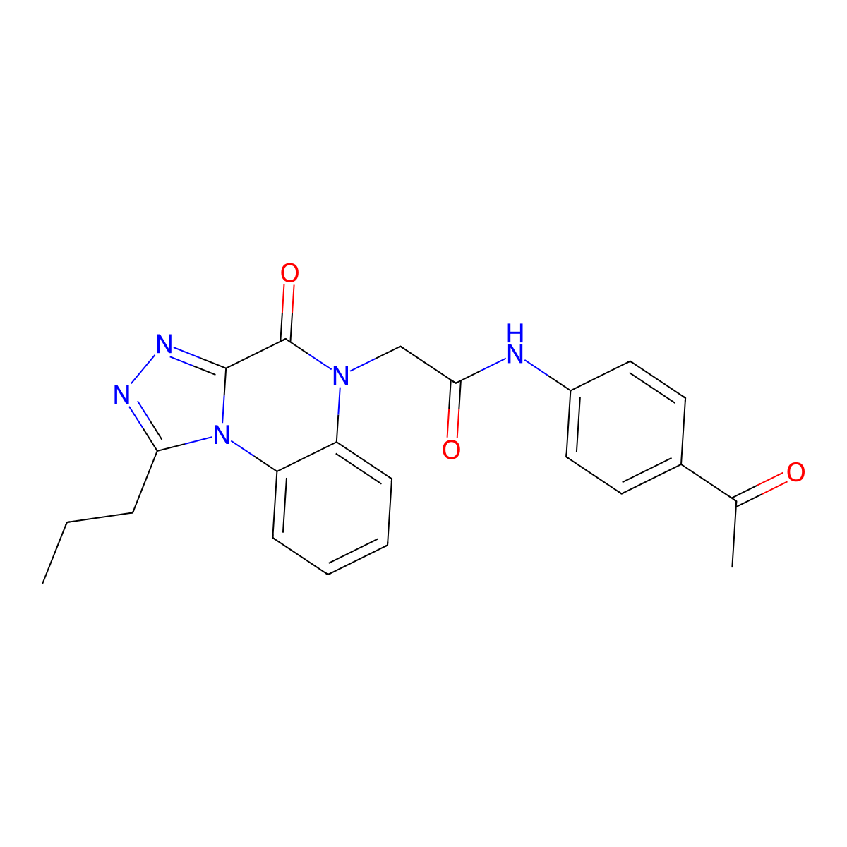 N-(4-acetylphenyl)-2-(4-oxo-1-propyl[1,2,4]triazolo[4,3-a]quinoxalin-5(4H)-yl)acetamide molecular structure, CAS 1260937-90-3