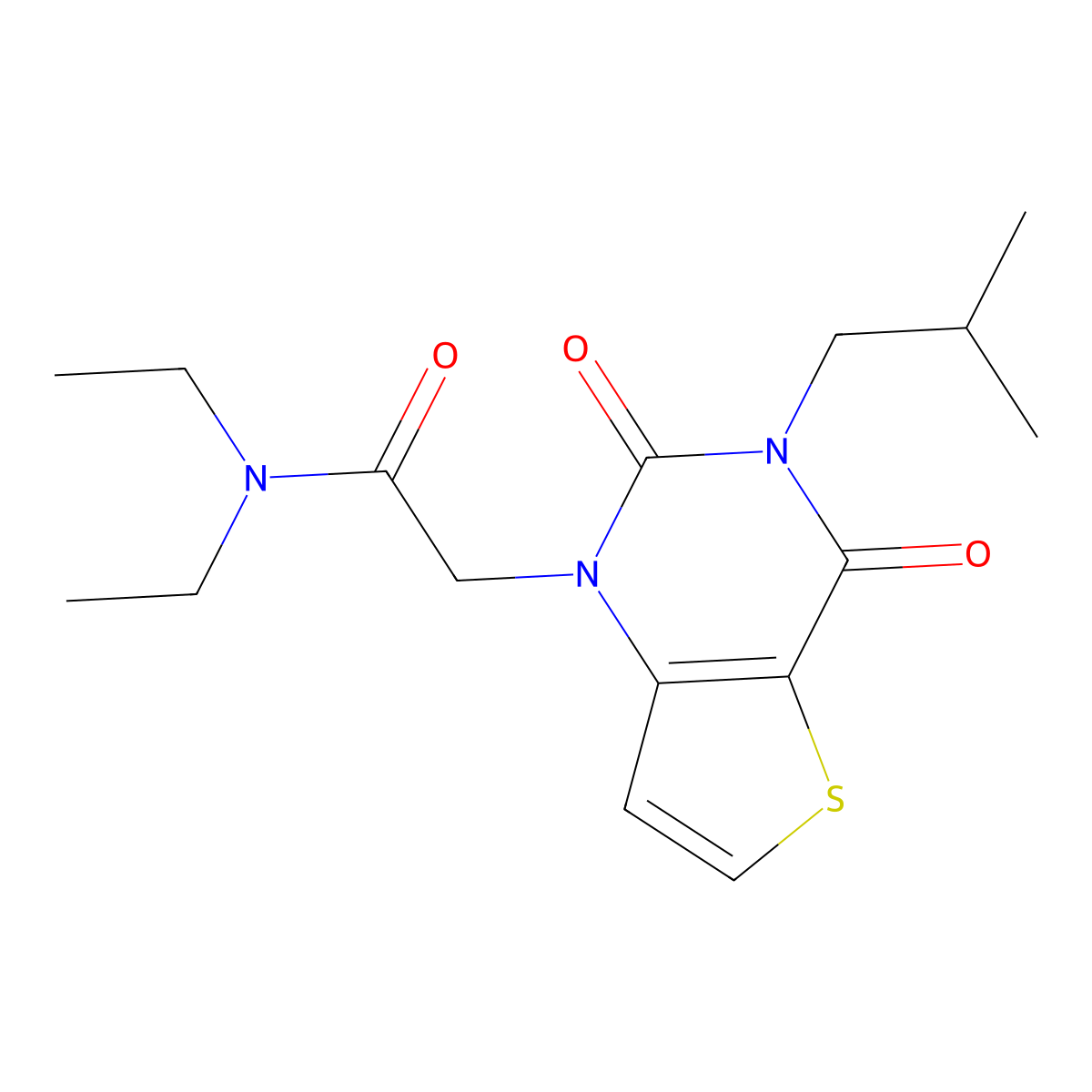 N,N-diethyl-2-[3-(2-methylpropyl)-2,4-dioxo-3,4-dihydrothieno[3,2-d]pyrimidin-1(2H)-yl]acetamide molecular structure, CAS 1260938-39-3