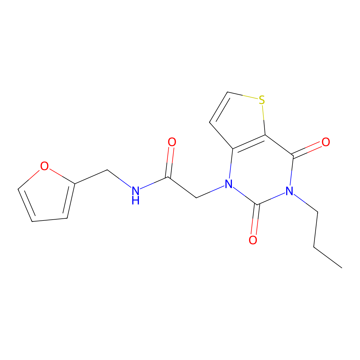 2-(2,4-dioxo-3-propyl-3,4-dihydrothieno[3,2-d]pyrimidin-1(2H)-yl)-N-(furan-2-ylmethyl)acetamide molecular structure, CAS 1260941-44-3
