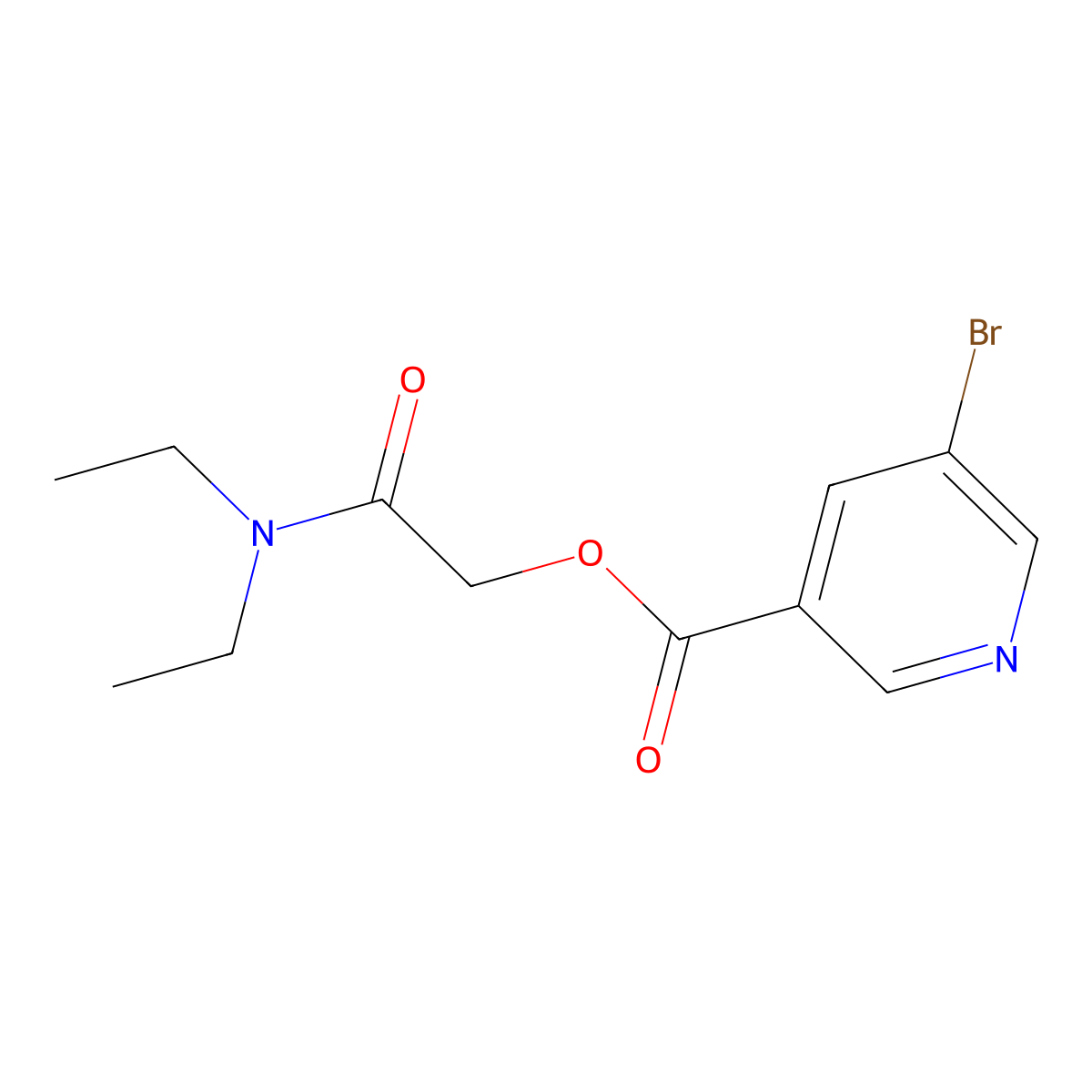 2-(Diethylamino)-2-oxoethyl 5-bromopyridine-3-carboxylate molecular structure, CAS 1260944-68-0