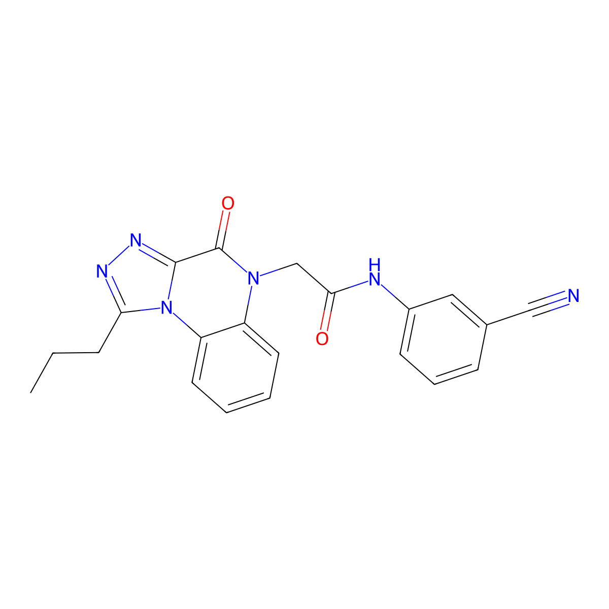 N-(3-cyanophenyl)-2-(4-oxo-1-propyl[1,2,4]triazolo[4,3-a]quinoxalin-5(4H)-yl)acetamide molecular structure, CAS 1260949-31-2
