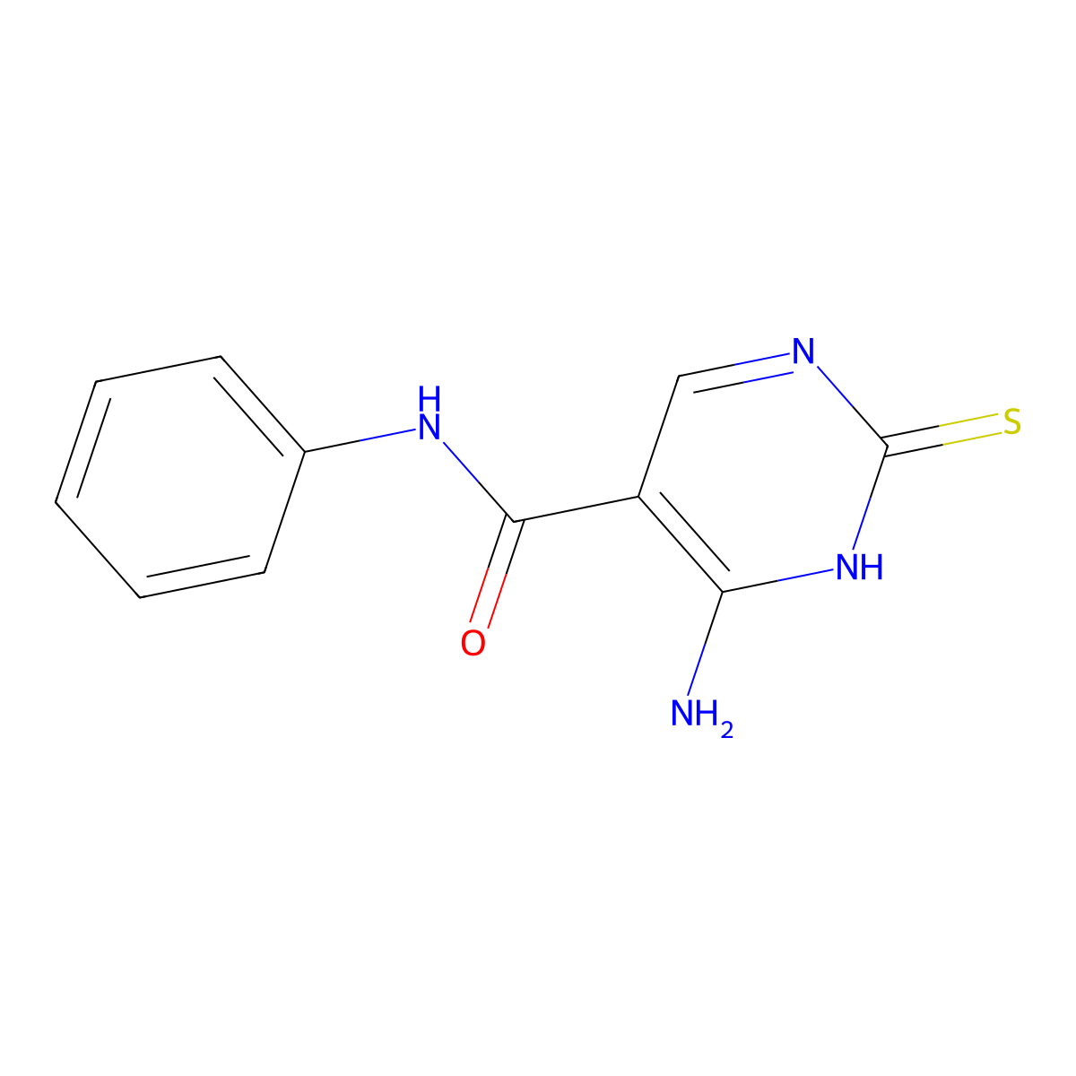 4-amino-N-phenyl-2-thioxo-1,2-dihydropyrimidine-5-carboxamide molecular structure, CAS 1260951-45-8